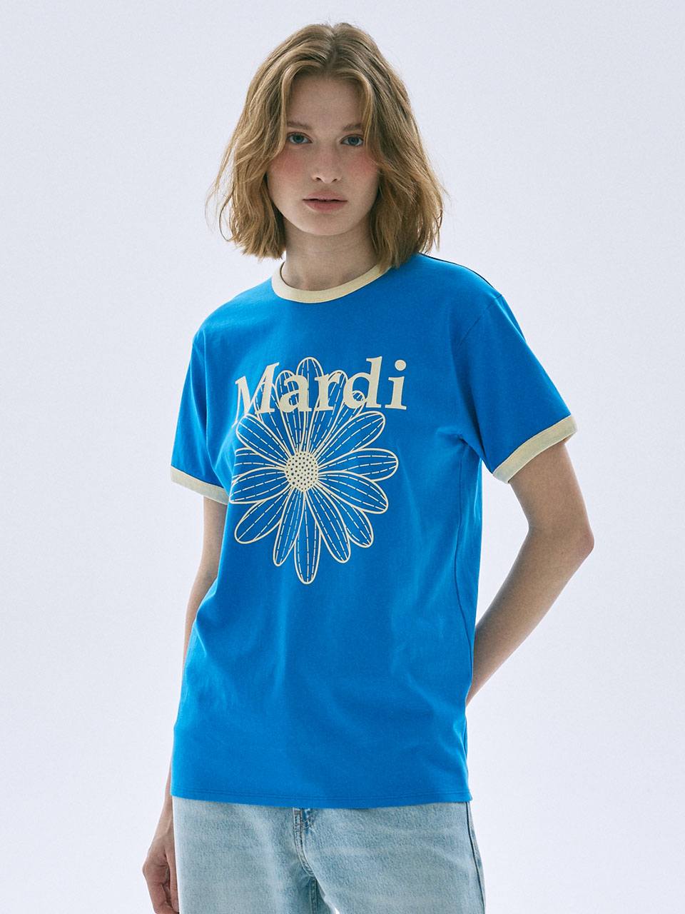 MD79 MARDI: Slim Ringer Tshirt Flowermardi