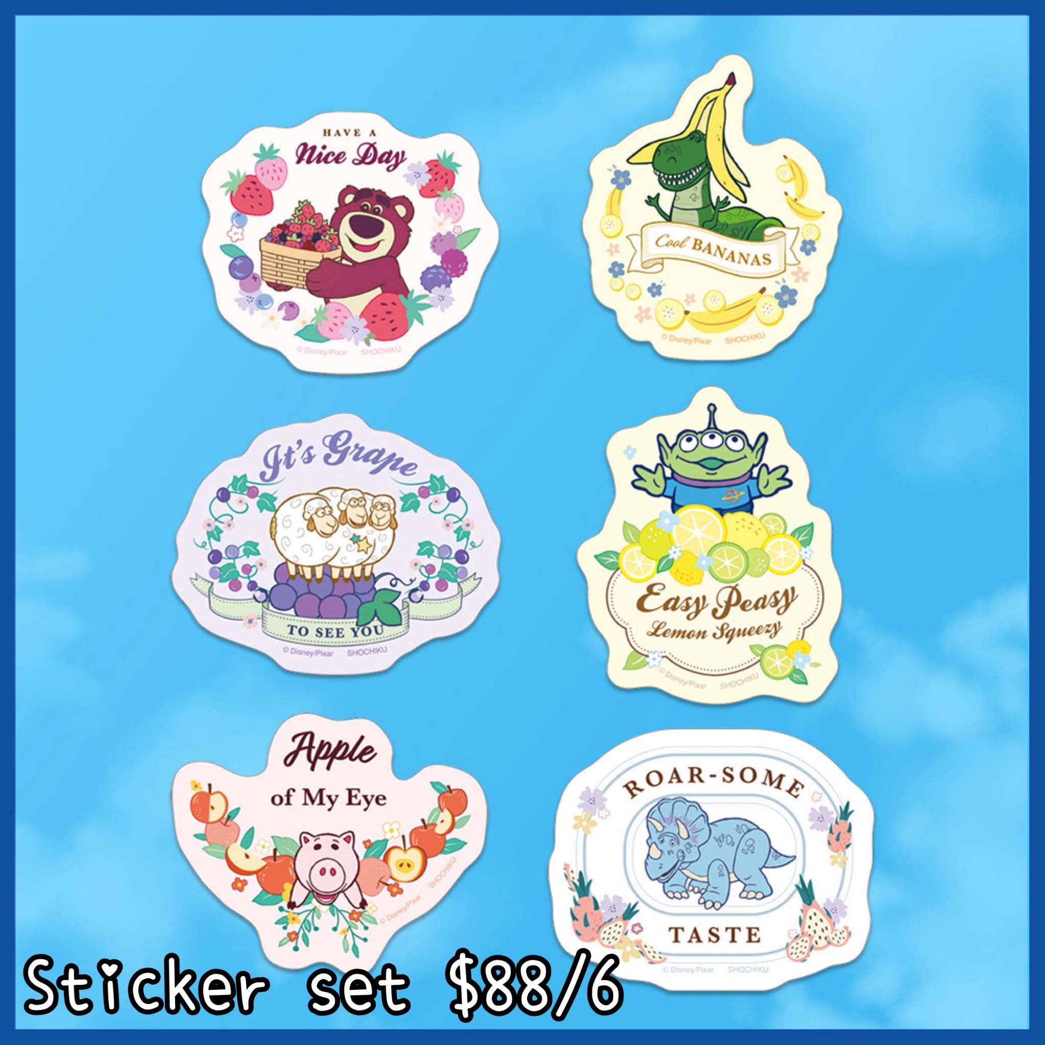 ：日本：TOY STORY 5 STICKER SET