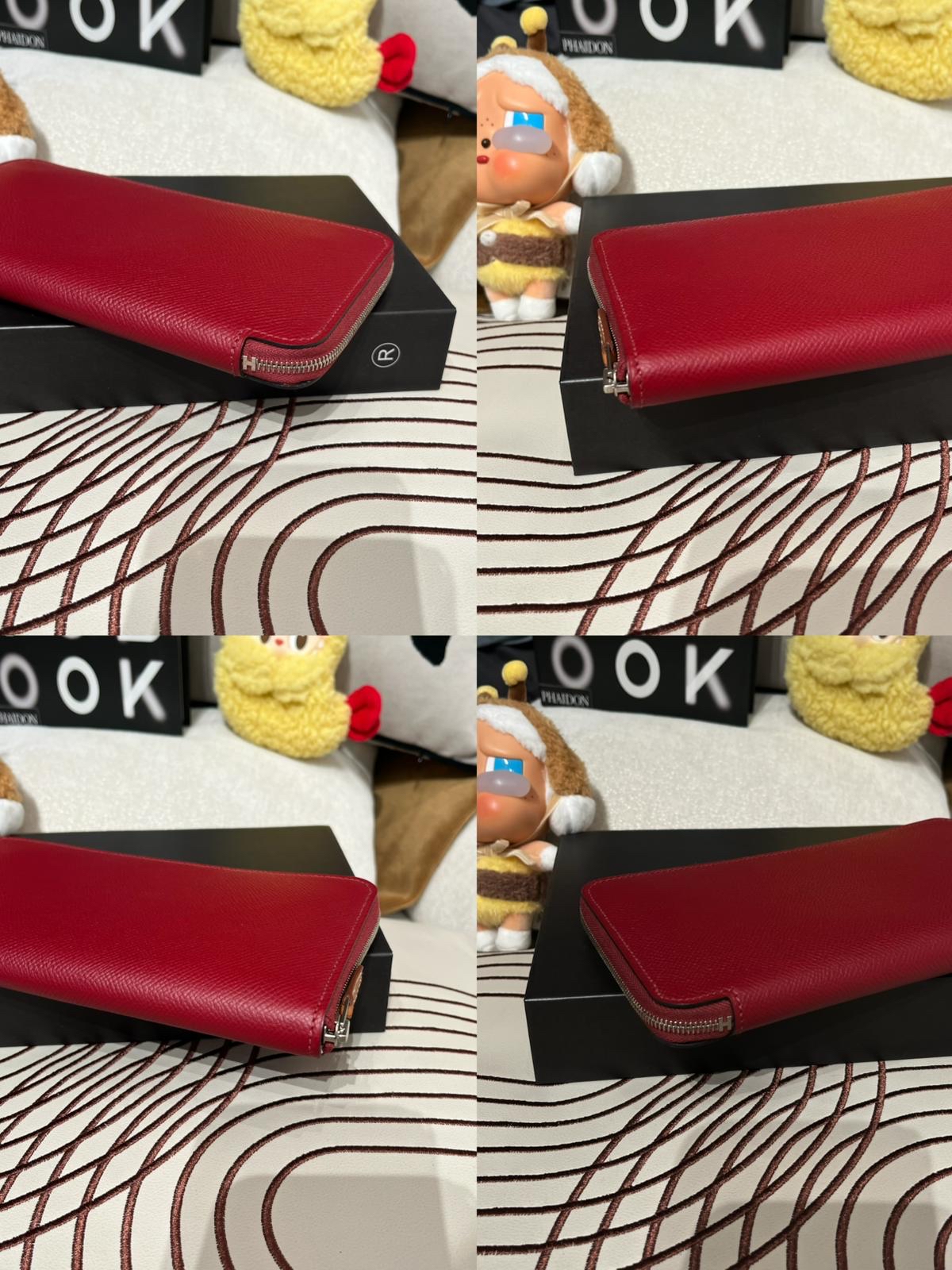 Hermes Silk in Long Wallet Stamp X 100%Authentic, 98%New 