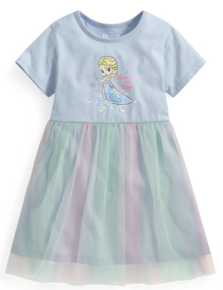 迪士尼系列紗裙短袖洋裝-童