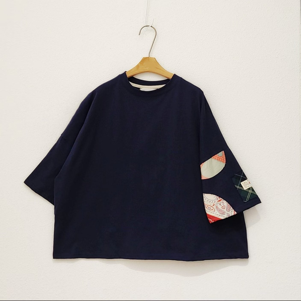 GU TR colorful fabric patch top 