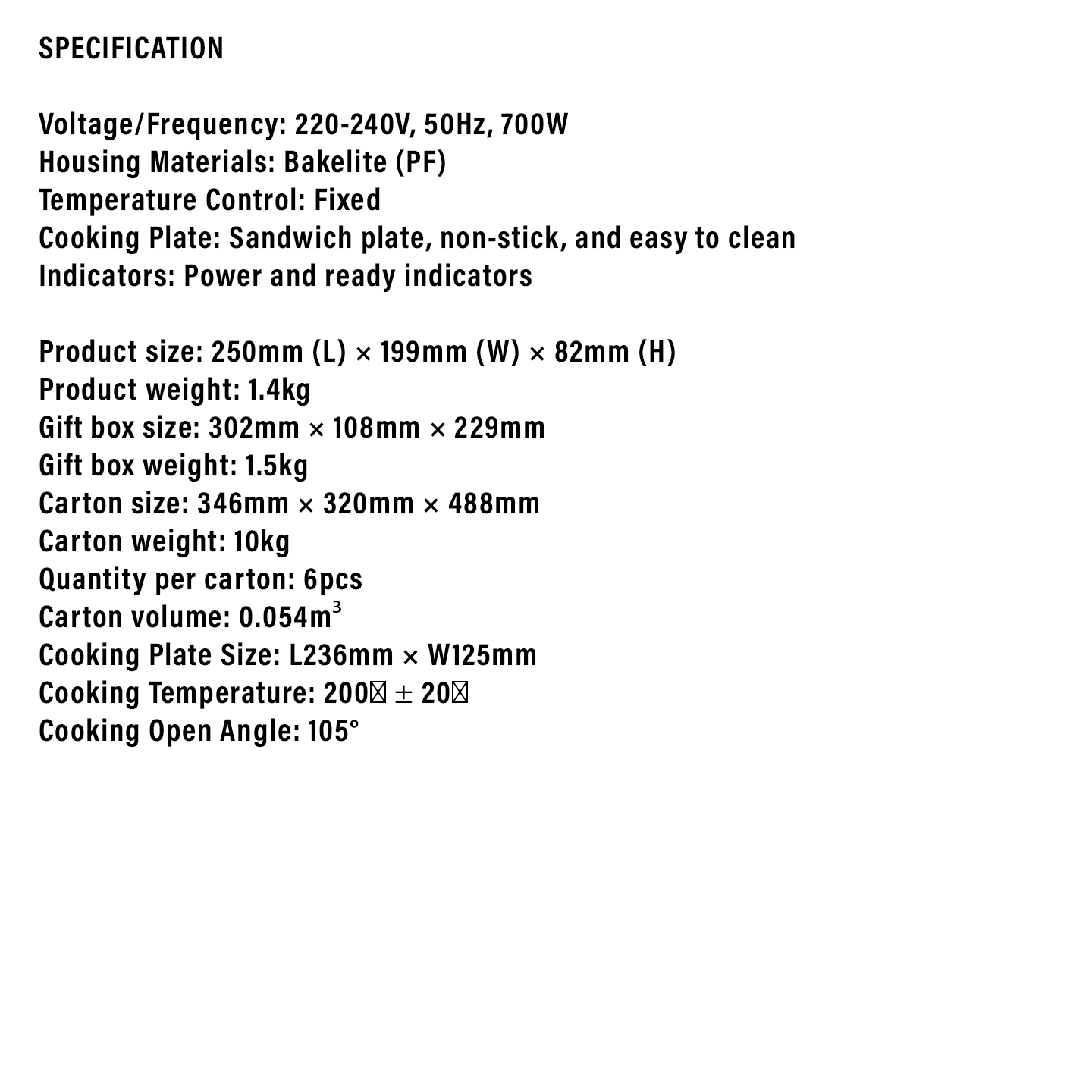 Faber 750W Retro Sandwich Maker FSM 624