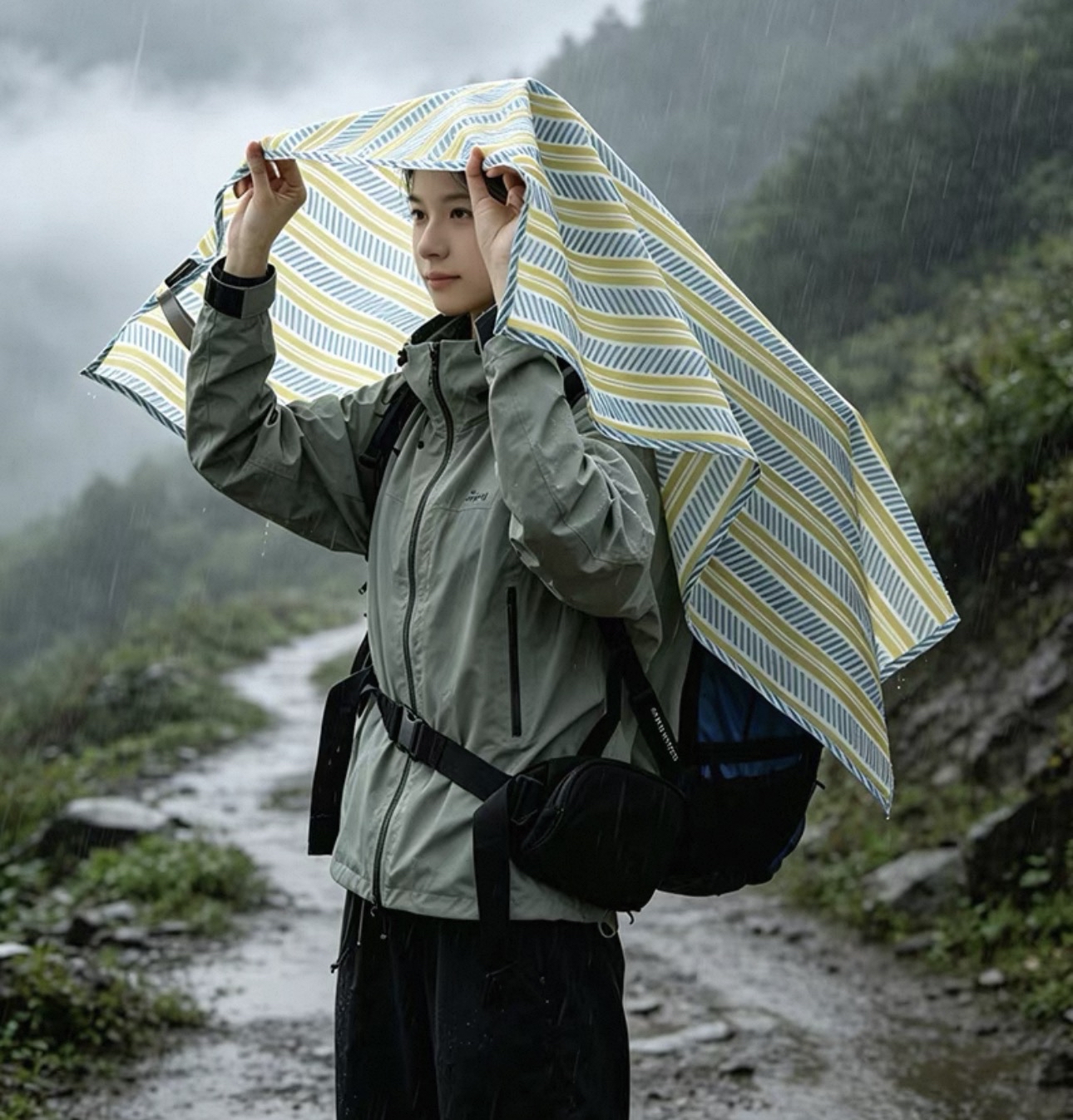 日本霜山防水便㩦野餐墊
