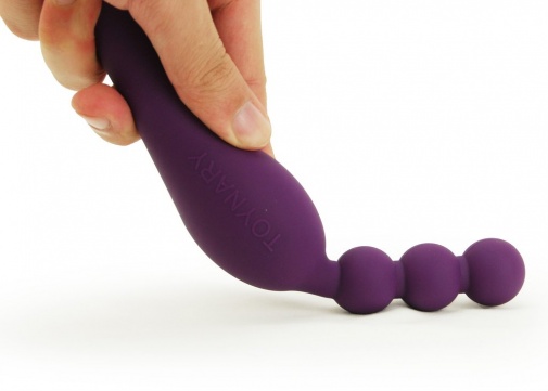 香港Toynary DN03 Purple 雙頭設計 陰部/後庭兩用 拉珠按摩棒-紫