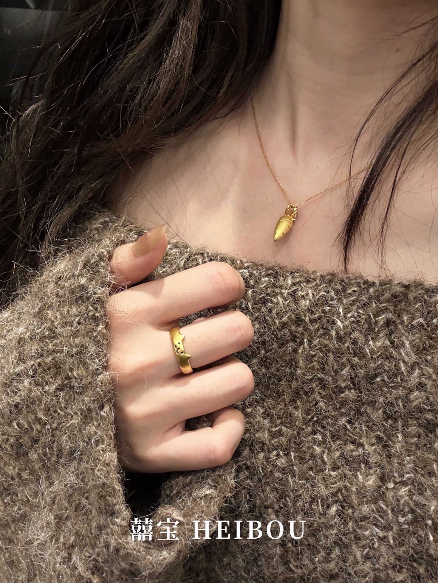 【5D硬金】招财猫爪喵喵-戒指