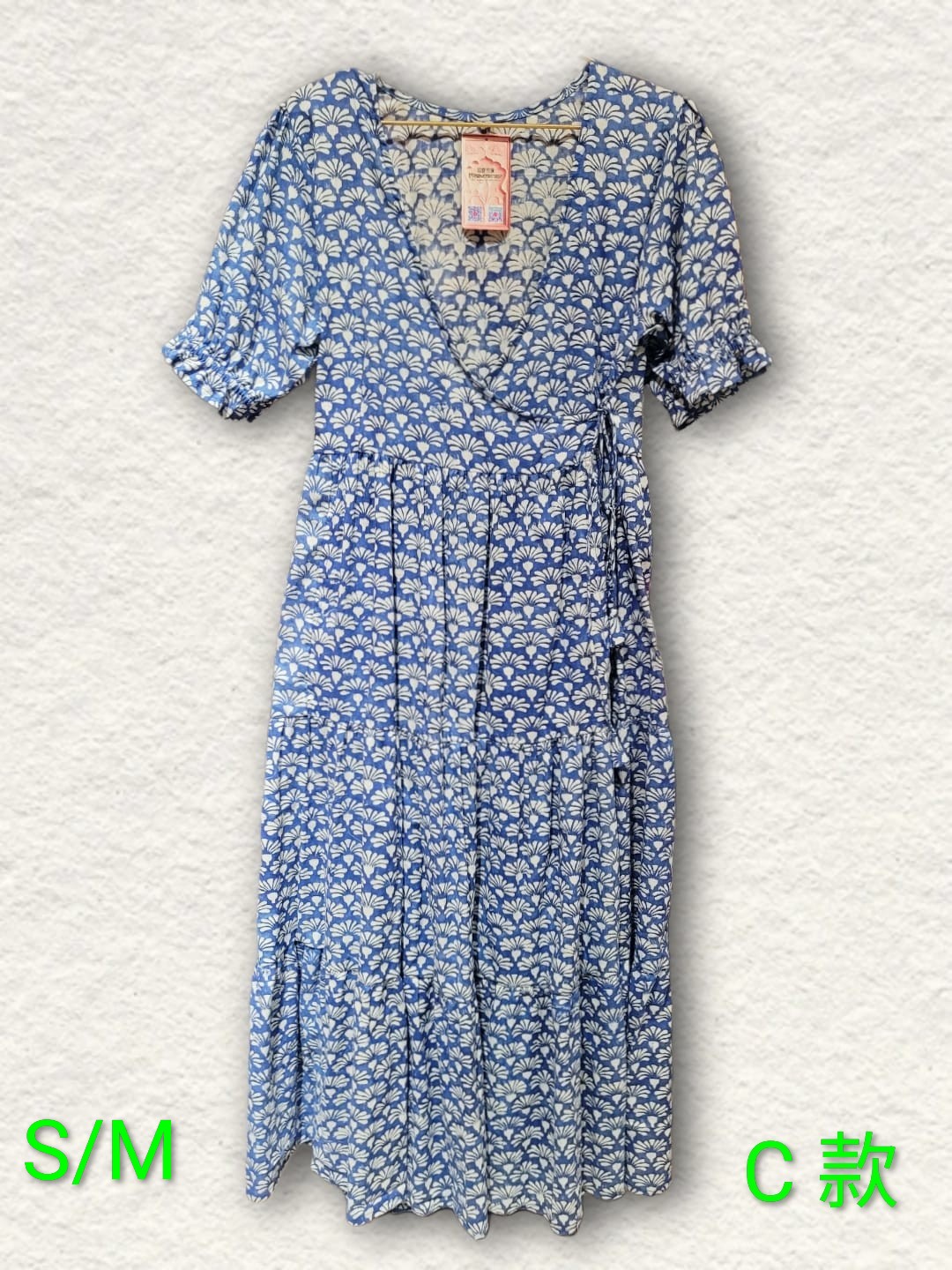 印度木刻印花純綿連身裙