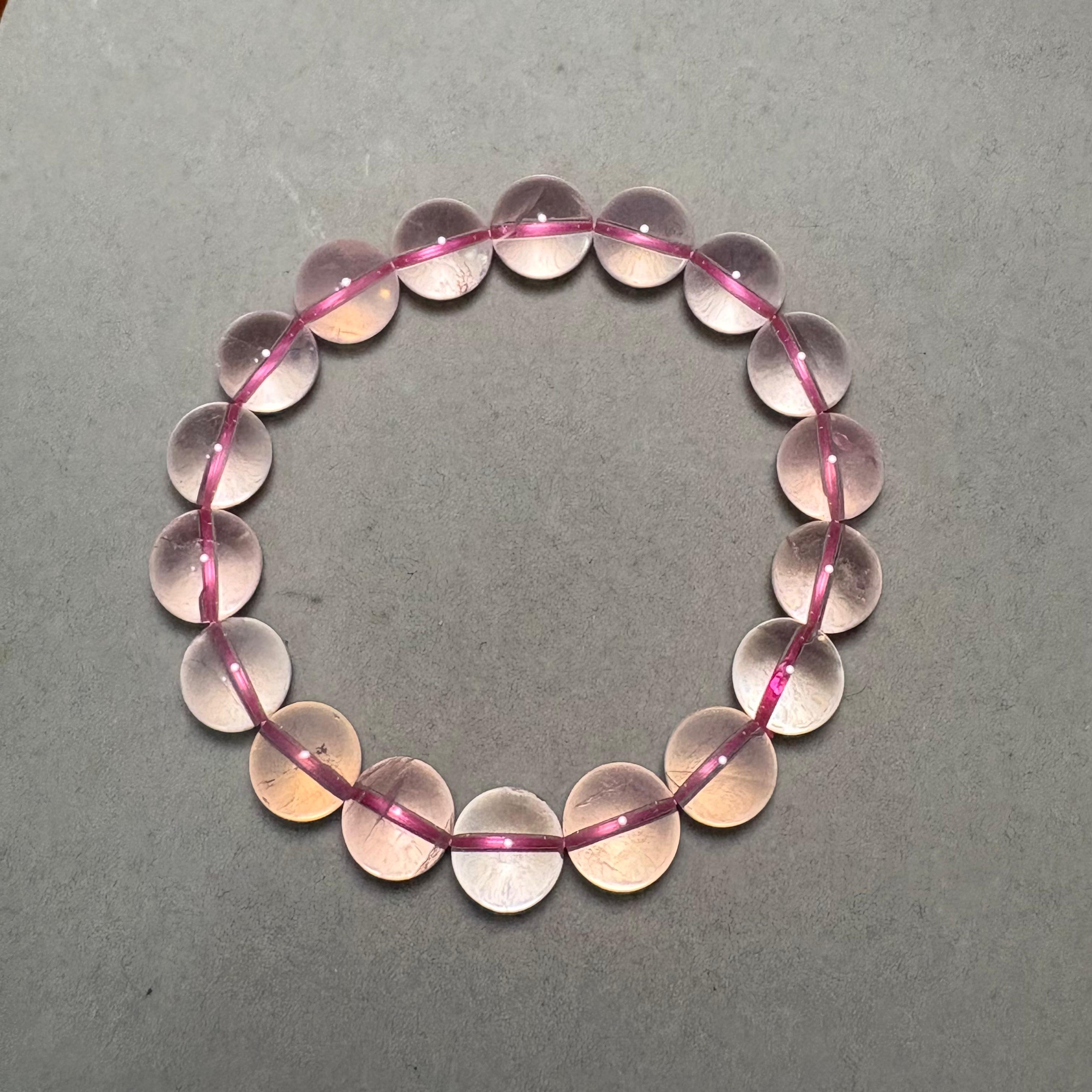 11.5mm星光粉晶手串 No. 2063