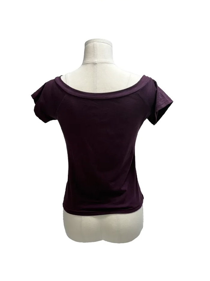 Script Wide Neck Graphic Tee