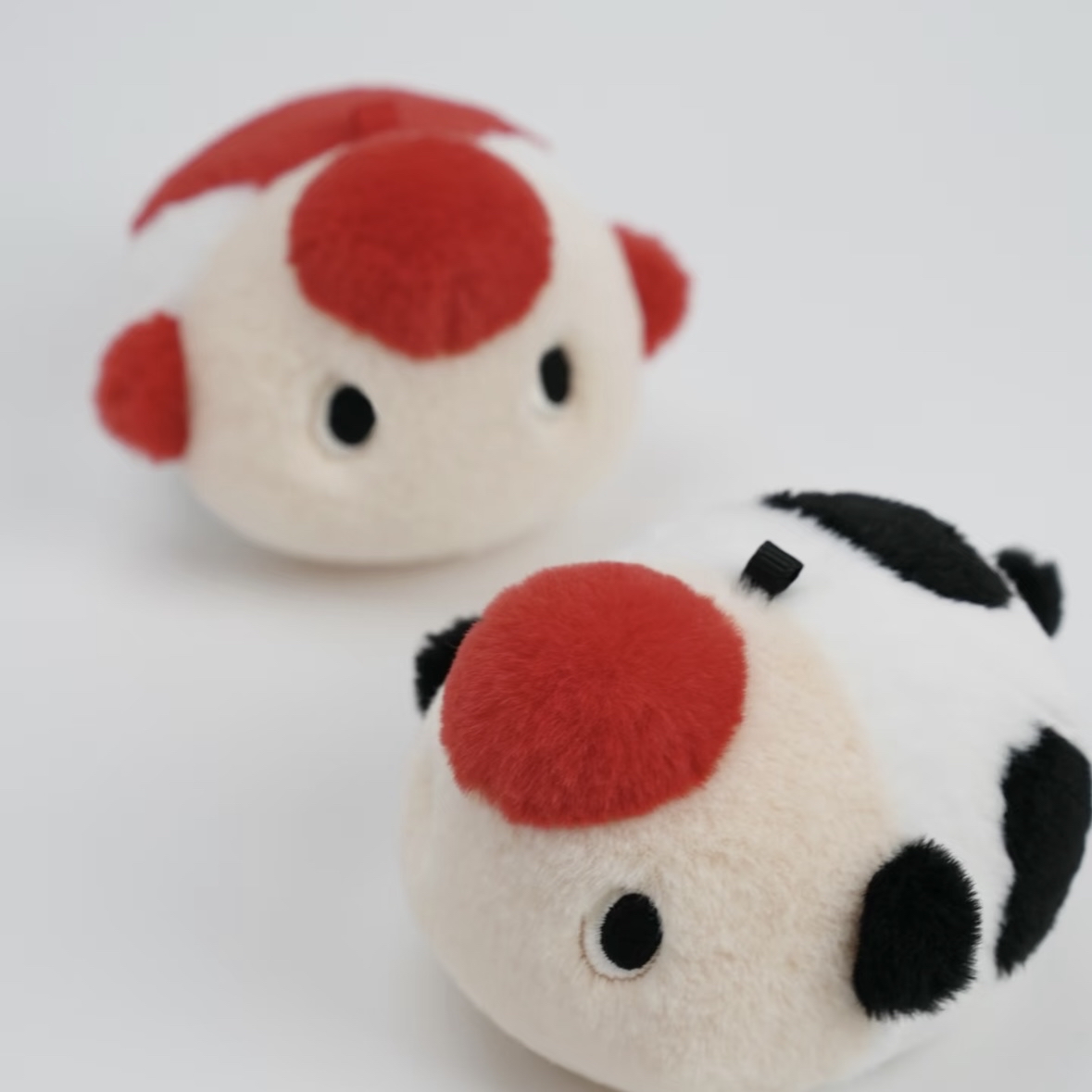 蘭壽金魚毛絨掛件玩偶包包鑰匙扣一对