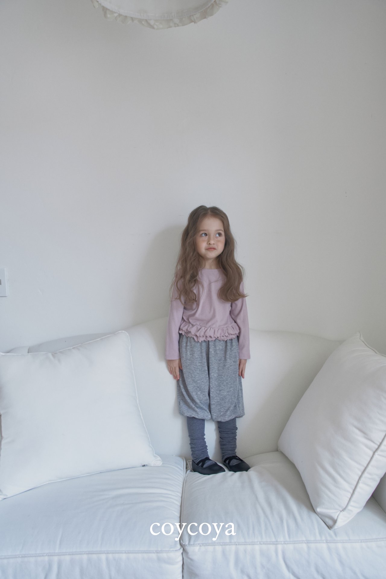 🌸預訂 韓國直送🌸🇰🇷COYCOYA兩色雙層褶皺下擺長袖上衣