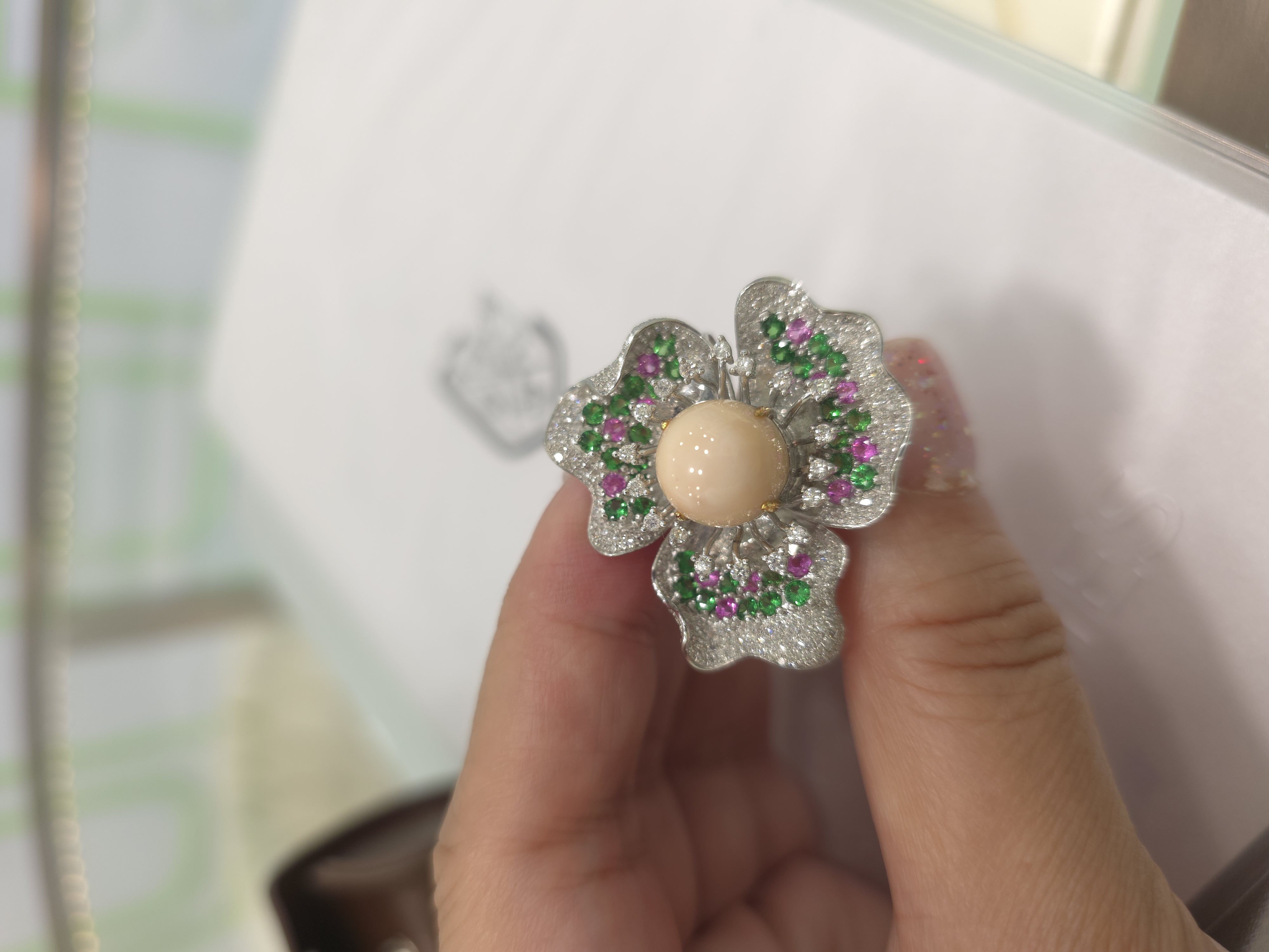 18K 帝王珠鑽石戒指D10.42ct