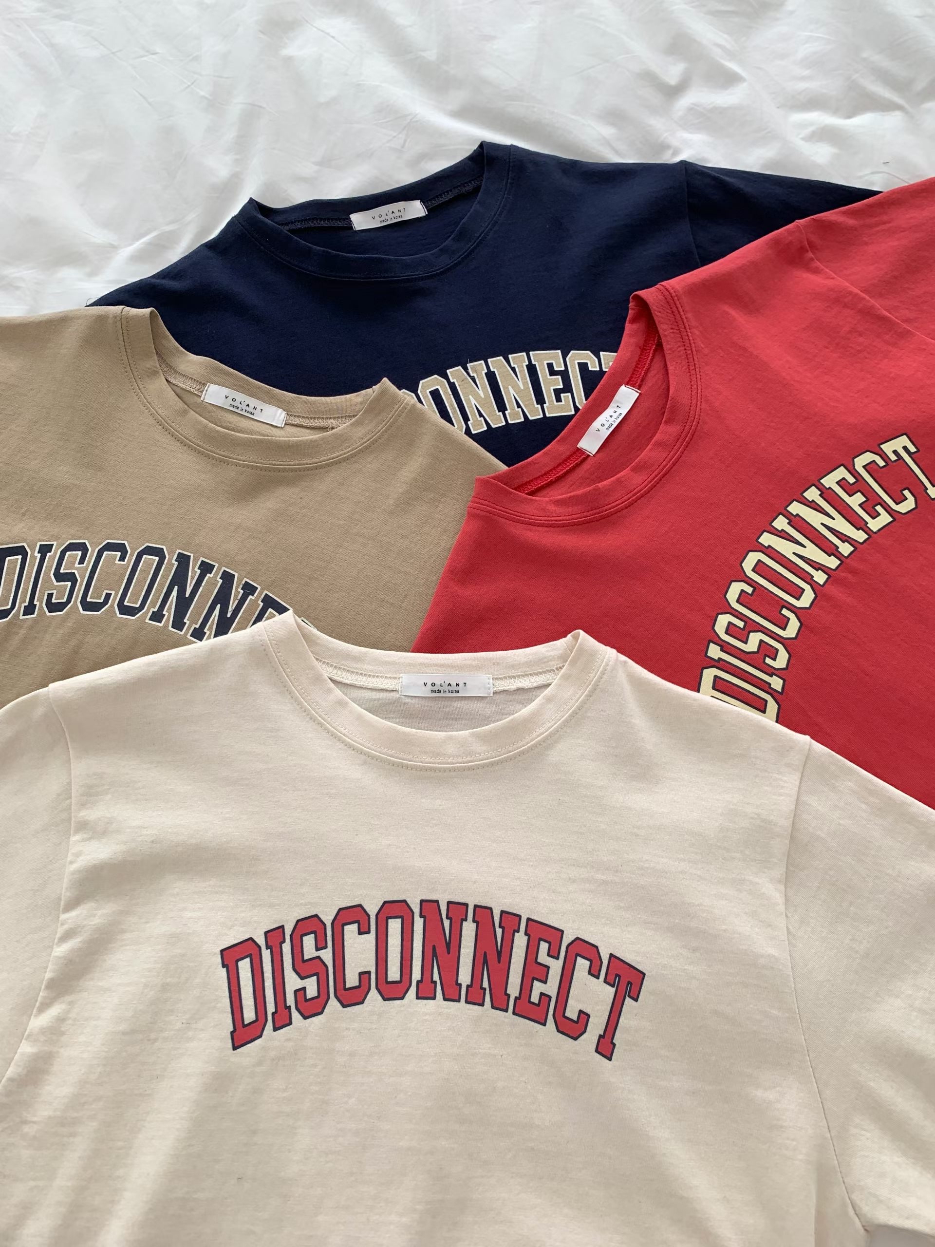 🇰🇷K5578 cotton印字短身tee