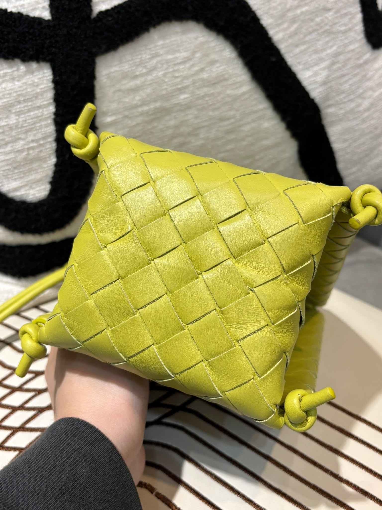 Bottega Veneta Mini The Knot Intrecciato bucket bag,100%AUTHENTIC, 95%new  