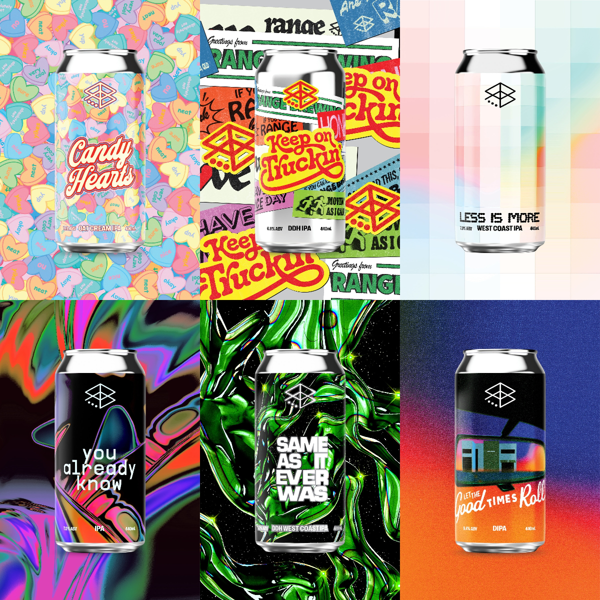 Range Brewing LESS IS MORE / KEEP ON TRACKIN' / CANDY HEARTS / LET THE GOOD TIMES ROLL / YOU ALREADY KNOW / SAME AS IT EVER WAS / DRIPPING IN GREEN: IDAHO7