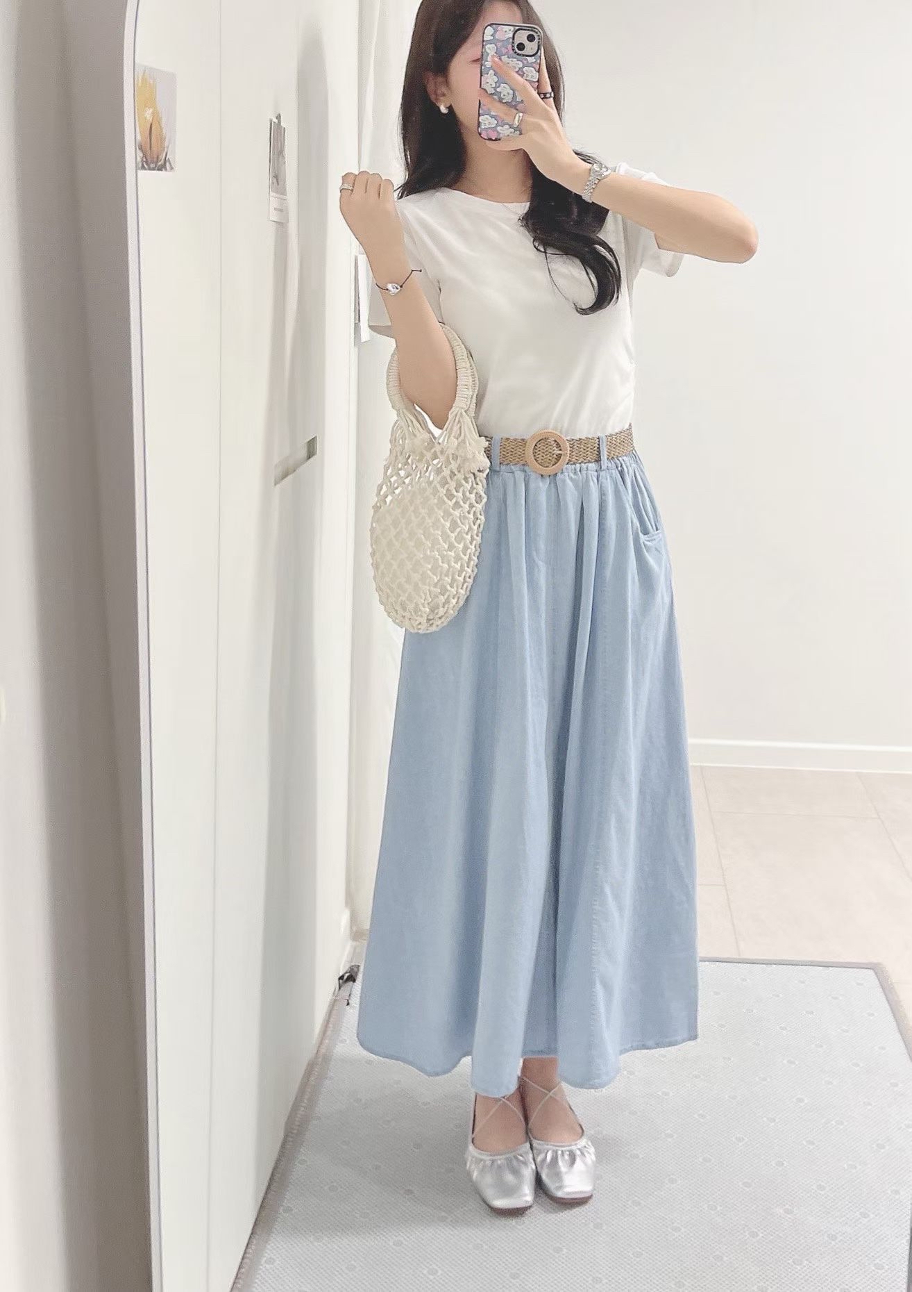 Lu058 春季牛仔半截長裙