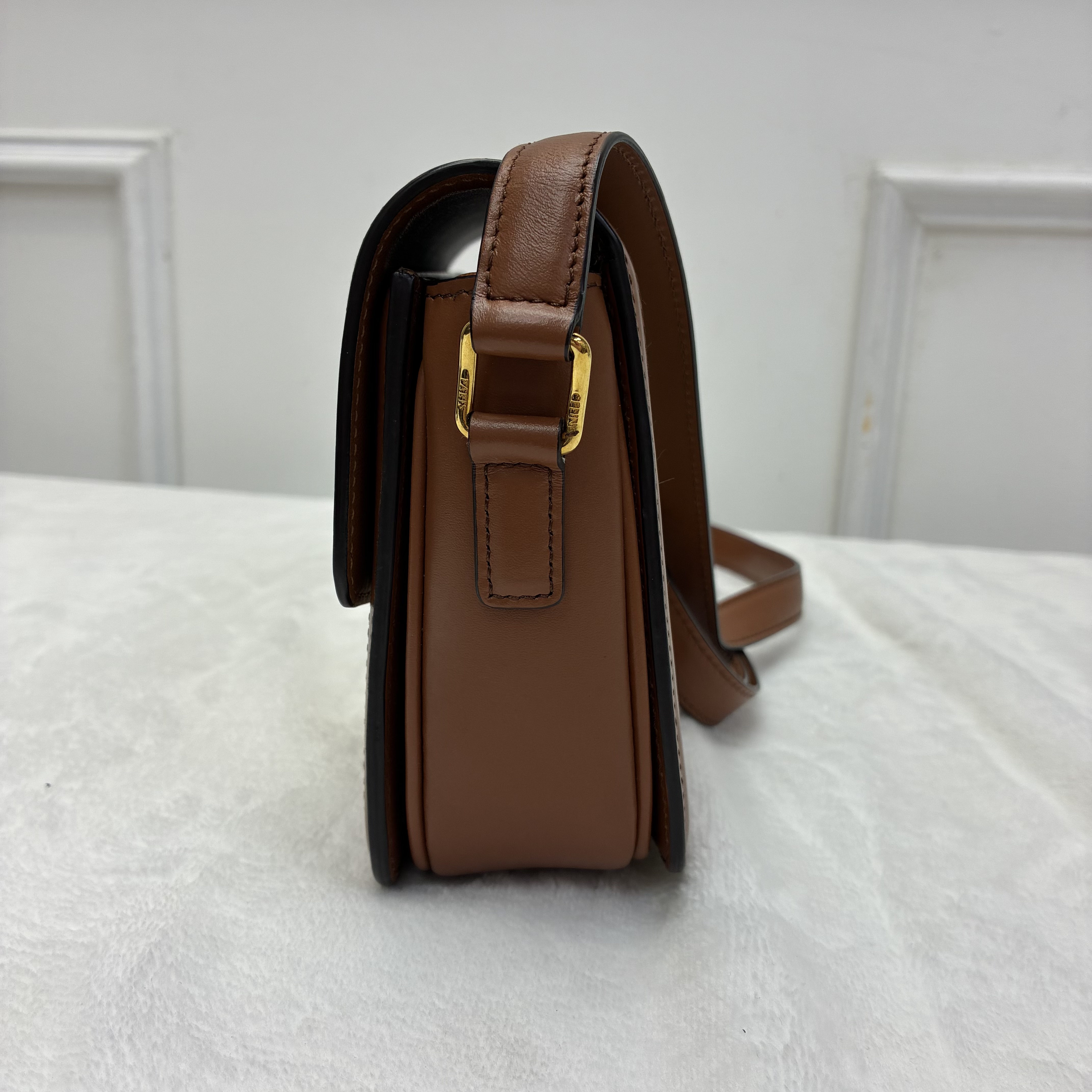 Celine Teen Triomphe凱旋門紡織拼小牛皮