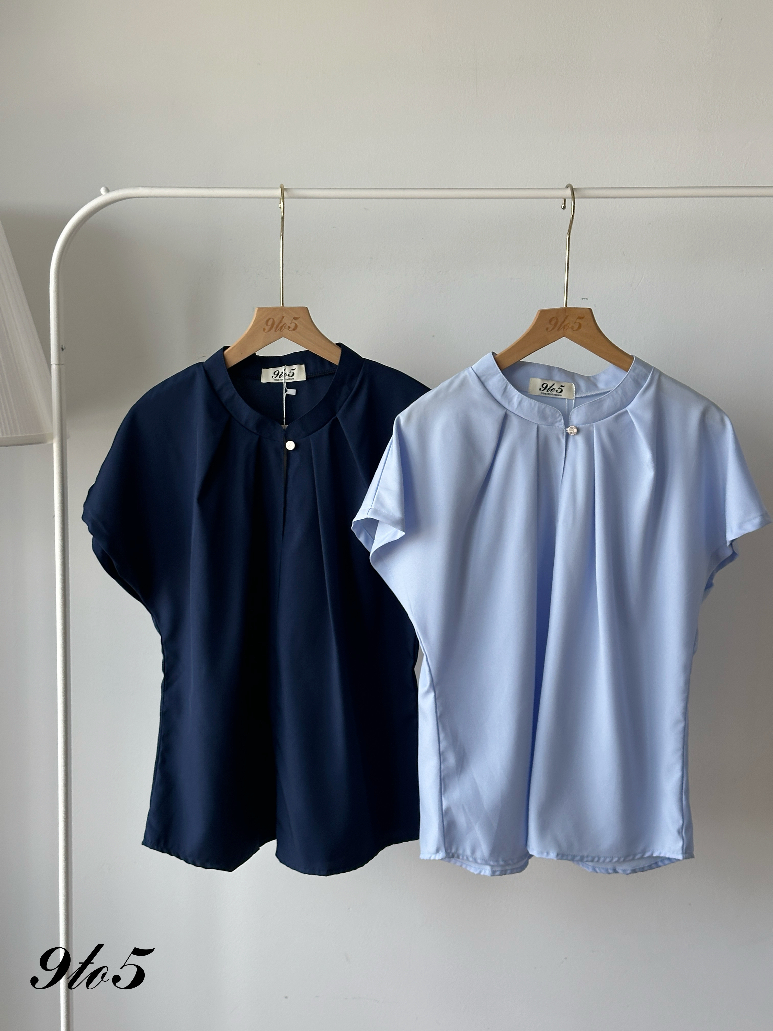 T4304 Mock Neck Ruched Shirt - 4 Colors 