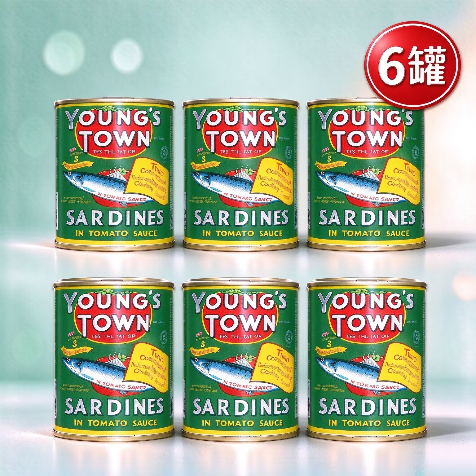 Young's Town - 茄汁沙甸魚 155g x 6罐 # 平行進口