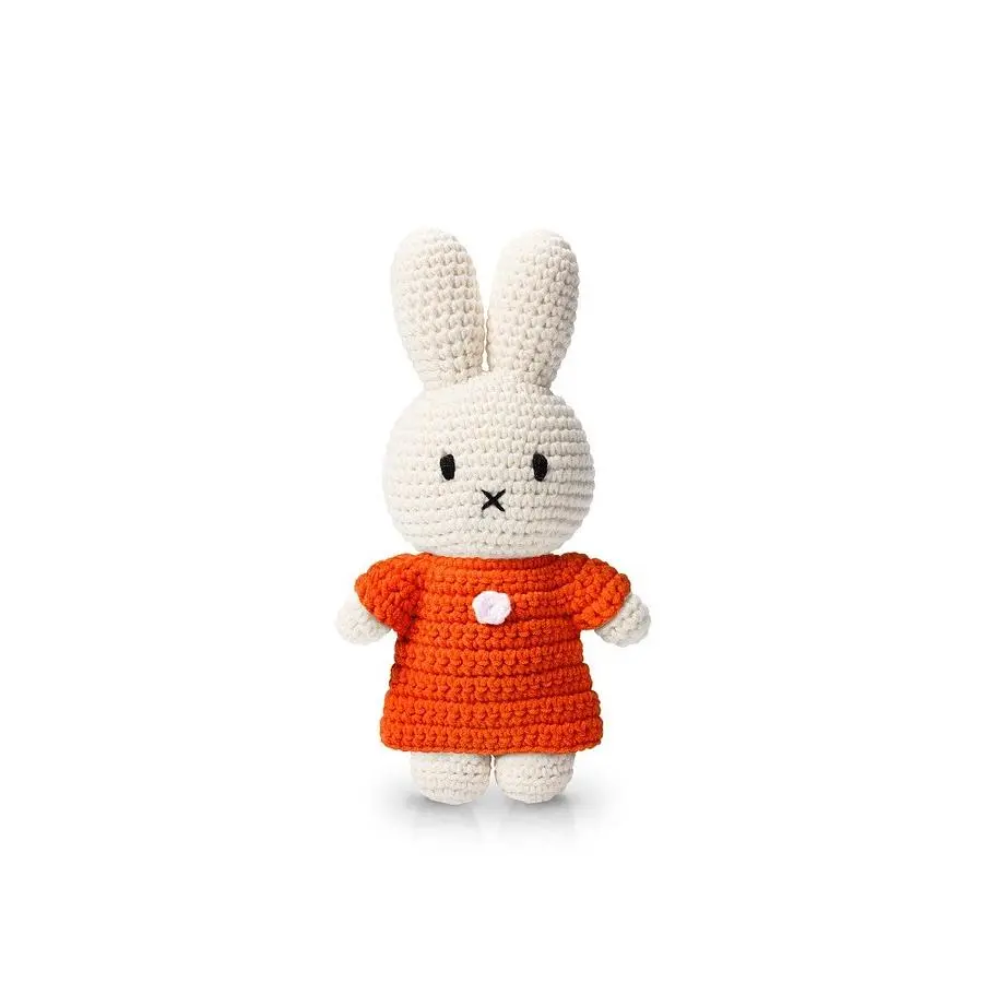 📦訂購 台灣代購 荷蘭 Just Dutch 手工編織 米菲 Miffy 橘色洋裝 公仔