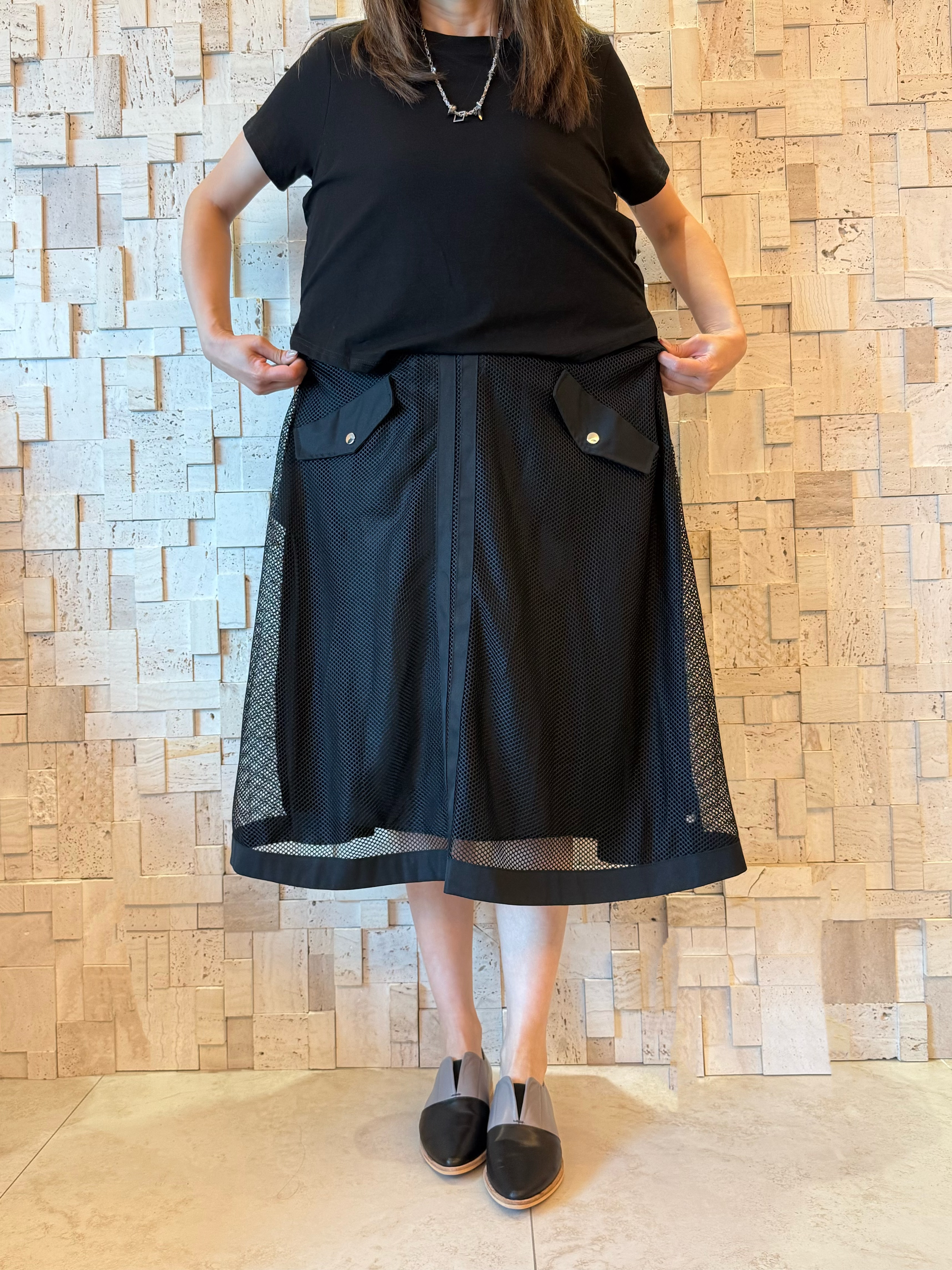 S00360 滑棉拼網紗Op