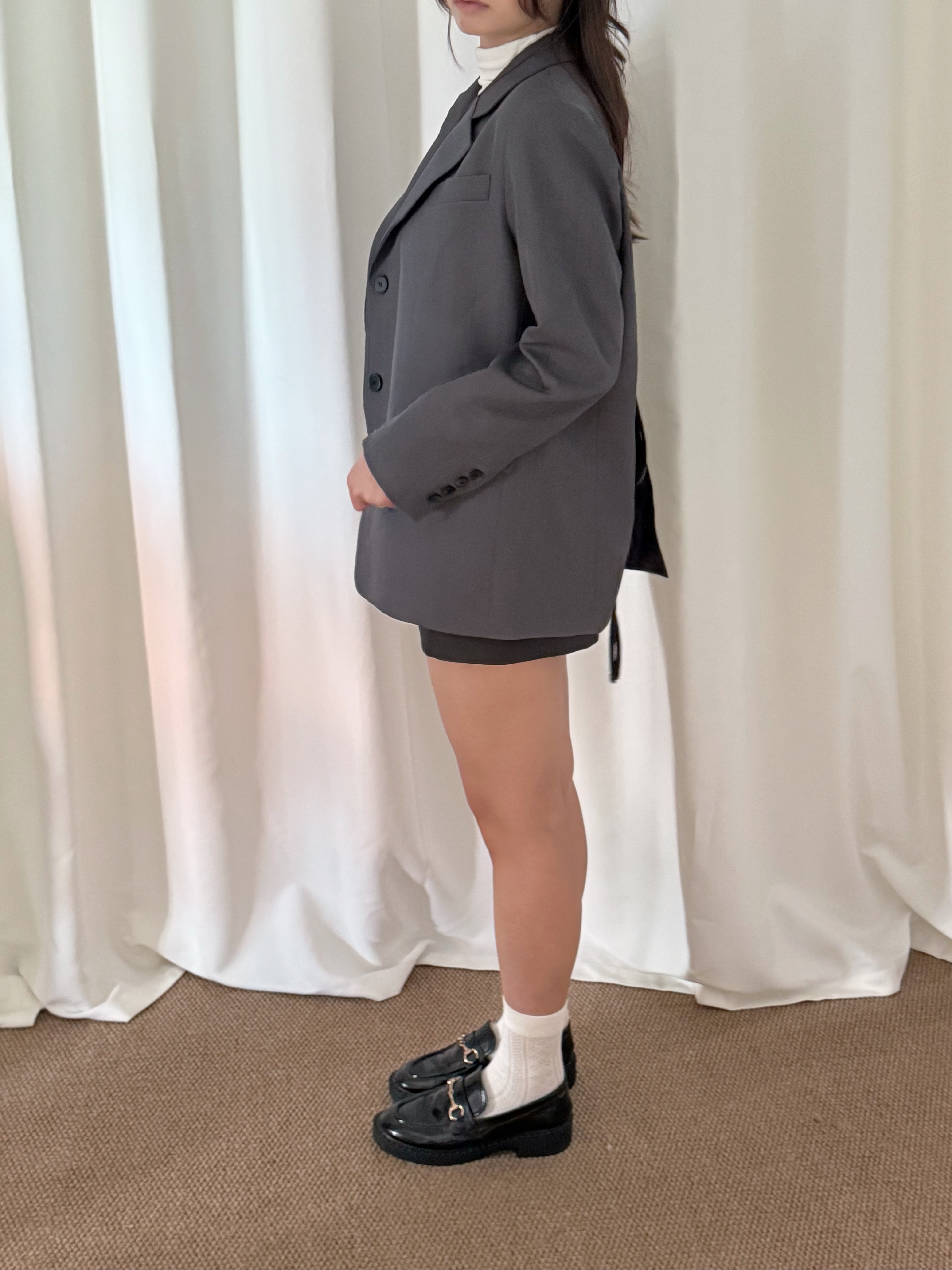 [特別西裝外套!]率性綁帶西裝外套(兩色入)