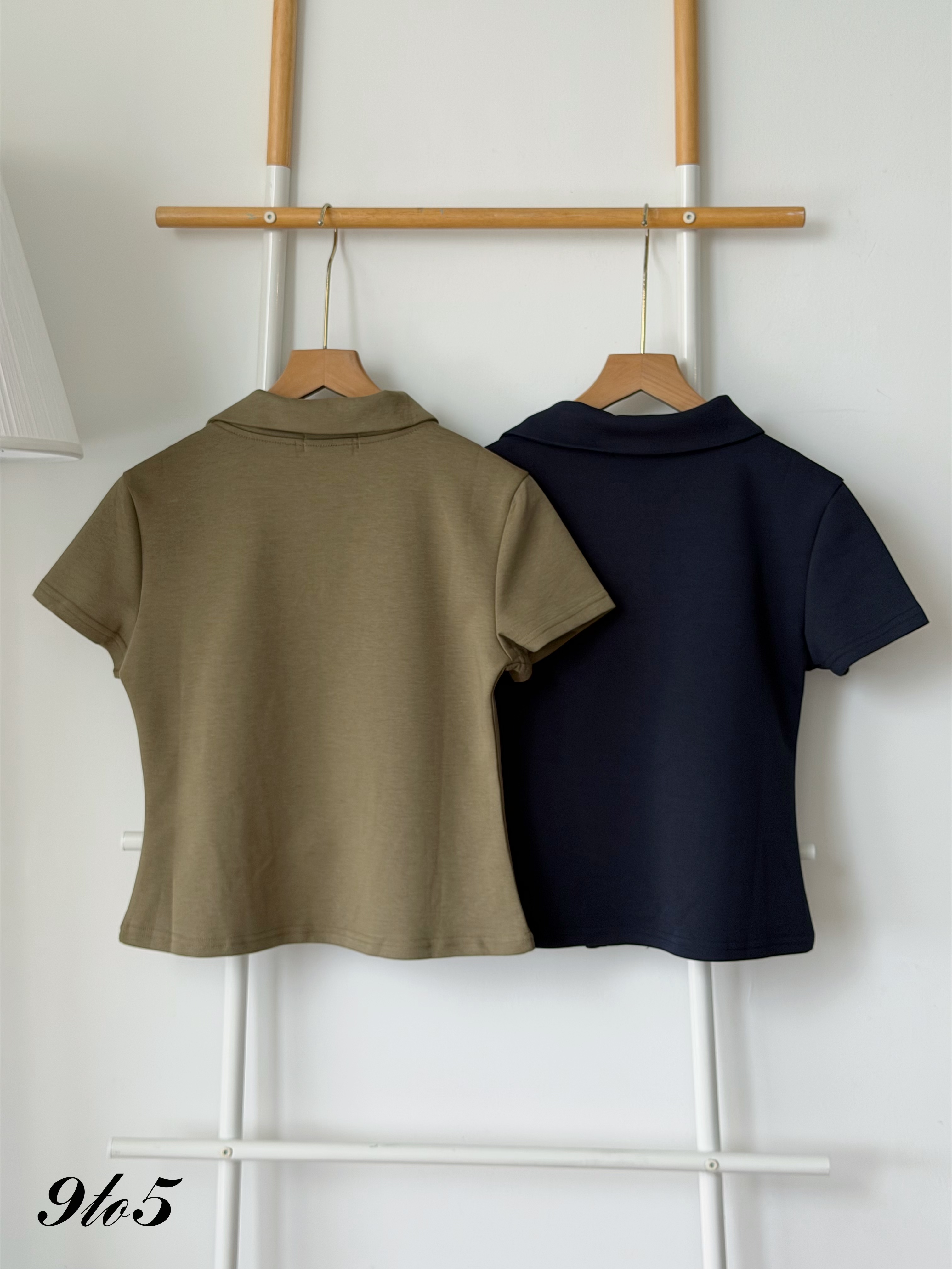 T4522 Irregular Collar Waisted Top - 3 Colors 