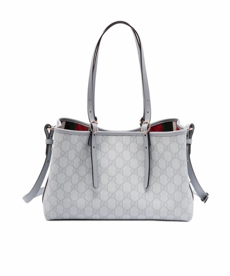 Gucci 女士 GG Emblem 中号托特包均码码中号、30cm*11cm*18cm 