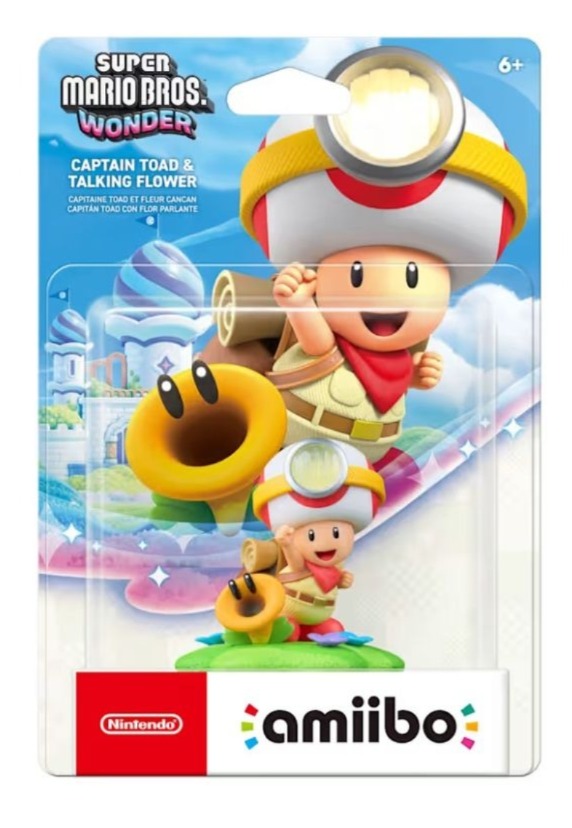 【預售 26/3】AMIIBO 超級瑪利歐兄弟驚奇 (奇諾比奧隊長&閒聊花花) / Super Mario Bros. Wonder (Captain Toad & Talking Flower)  PO0395