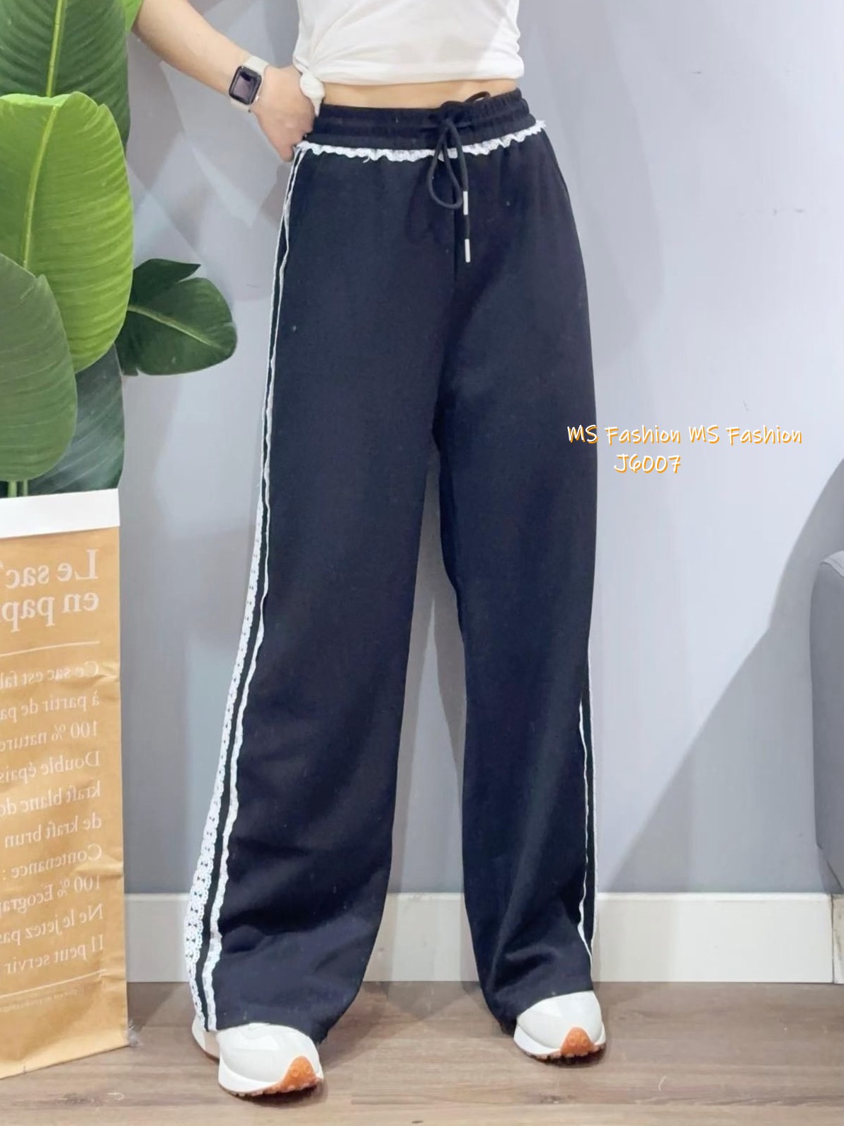 J6007 韓國🇰🇷lace邊休閒褲