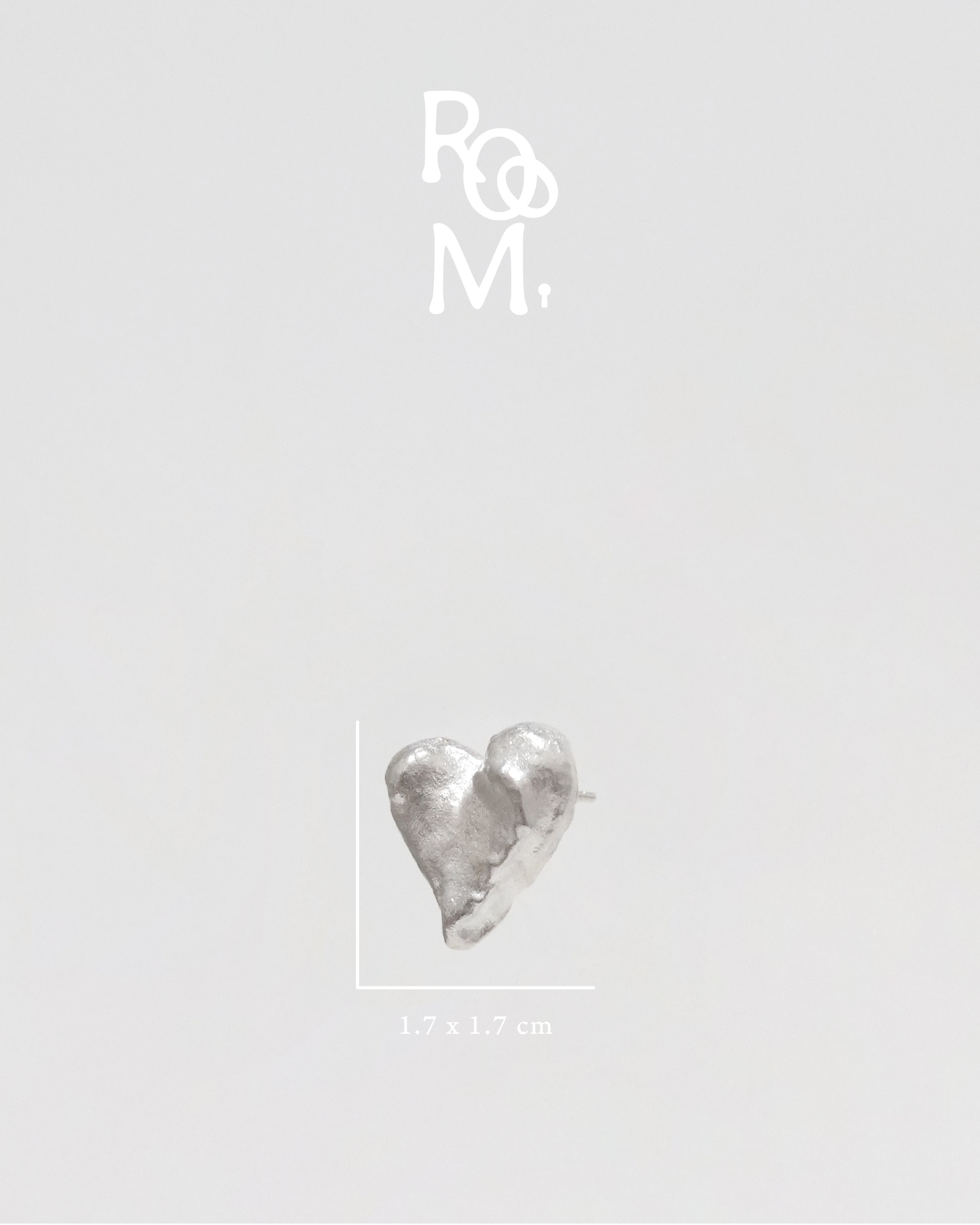 Raw Love Heart Earrings