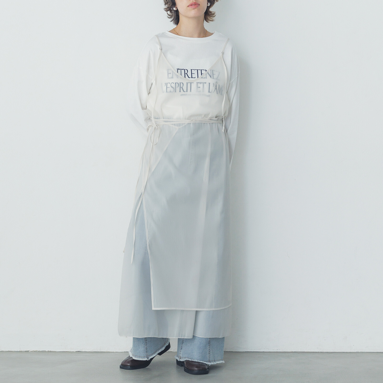 霧感疊穿連身outer【JOP002】