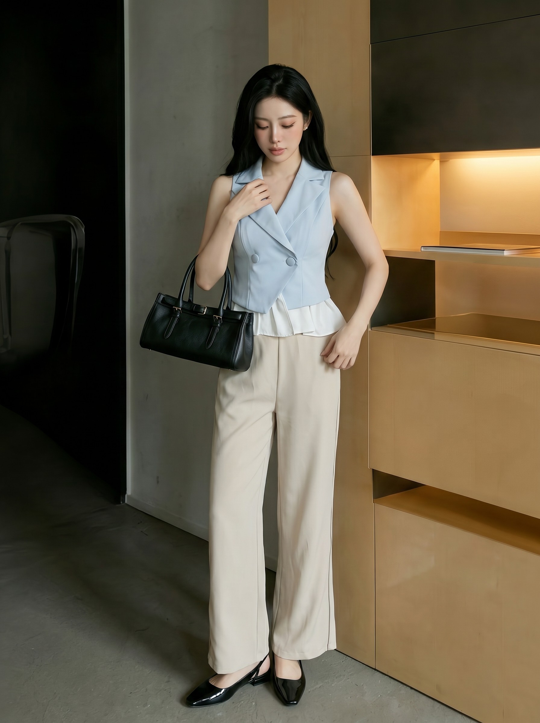 Elegant Edge Vest Top M203