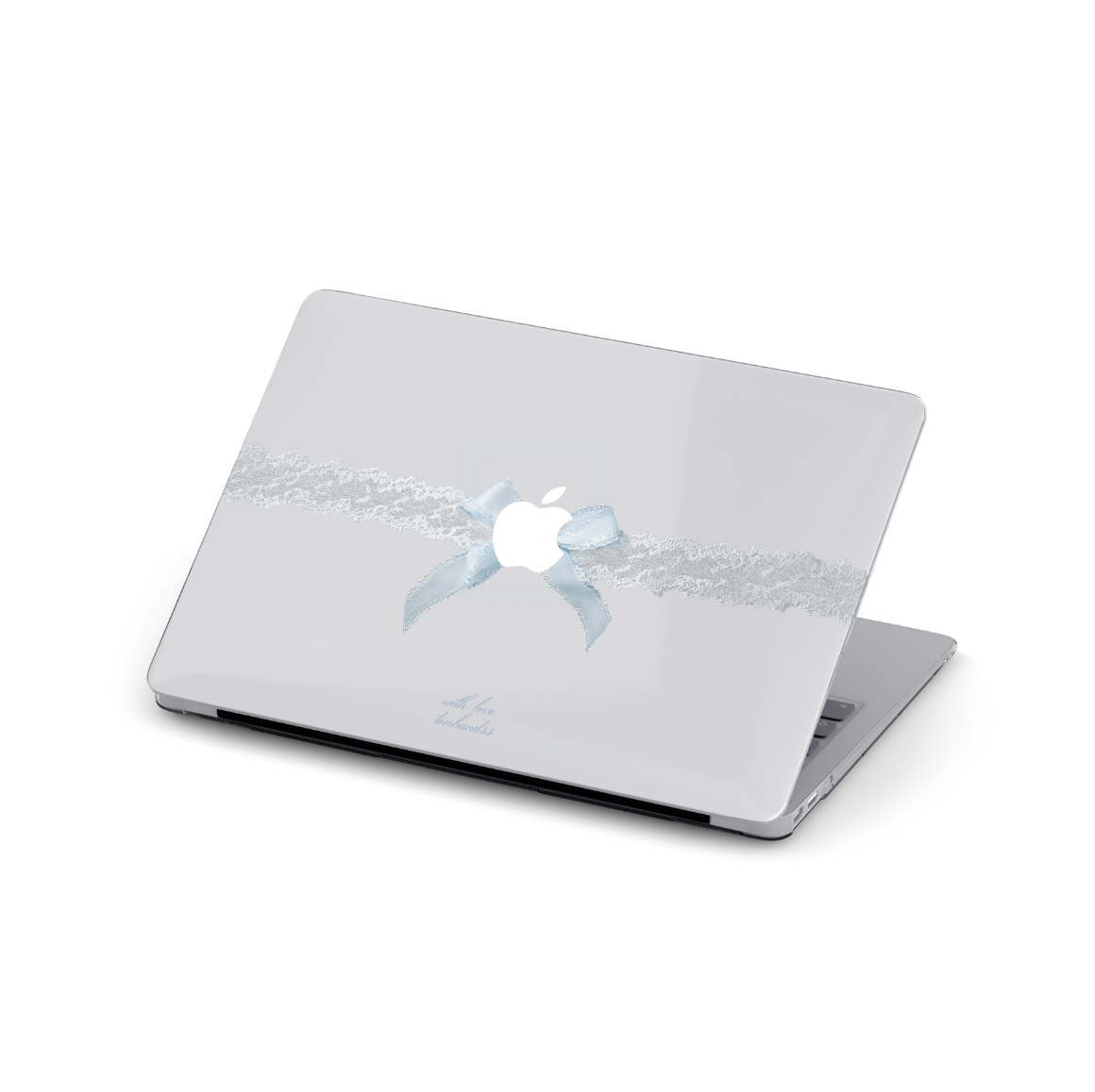 【Alice Blue Lace Ribbon】Transparent MacBook Protective Case