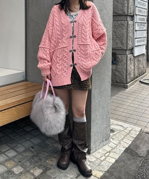 麻花針織長外套【JT026】