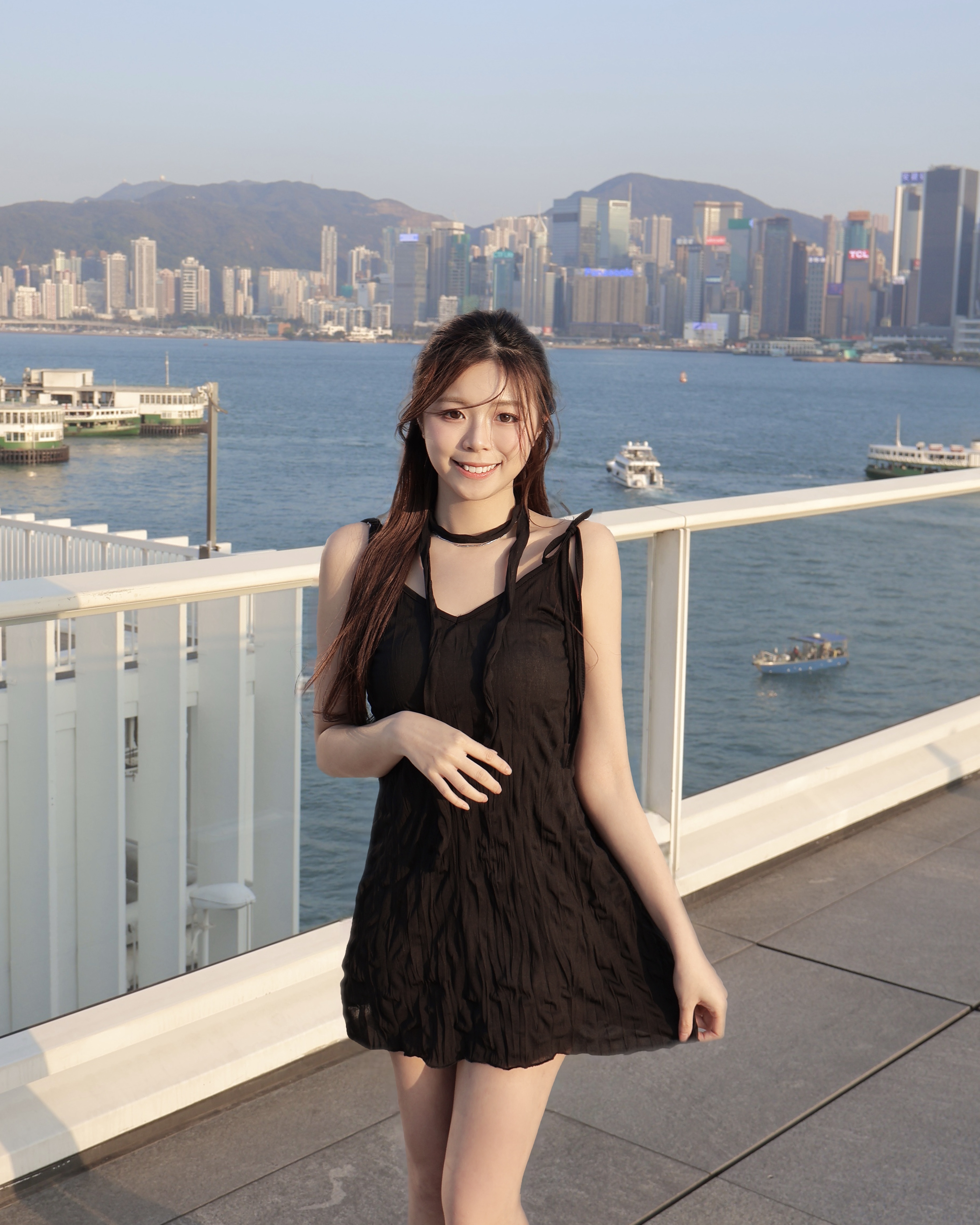 【 🤍⋆˚ʚɞ飄飄仙氣感十足🐬質感綁帶皺皺頸巾OPS！】Hoilday Crinkled Scarf Ops Set(兩色入)