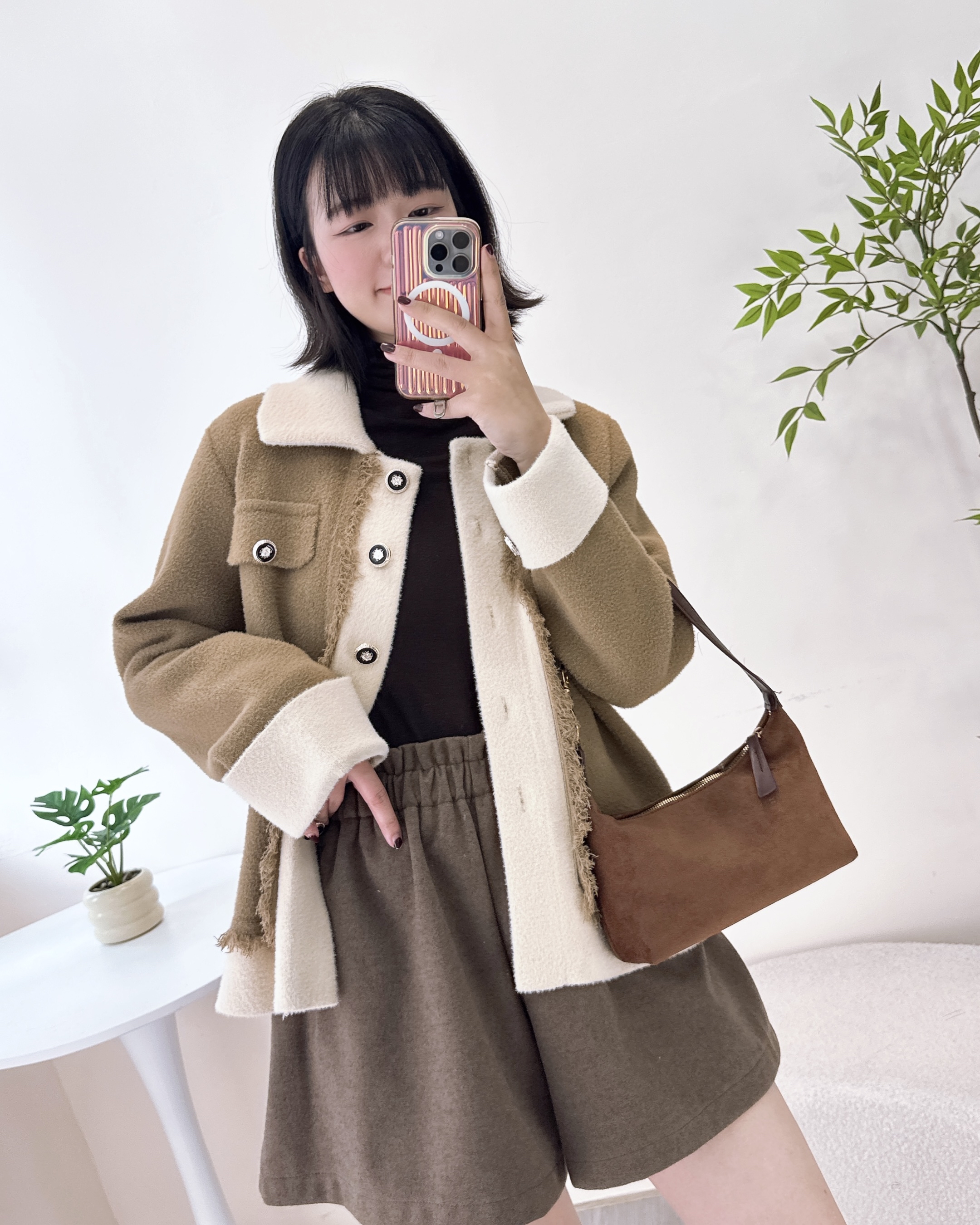 ESP-滑嘟嘟免燙水貂毛外套 3色