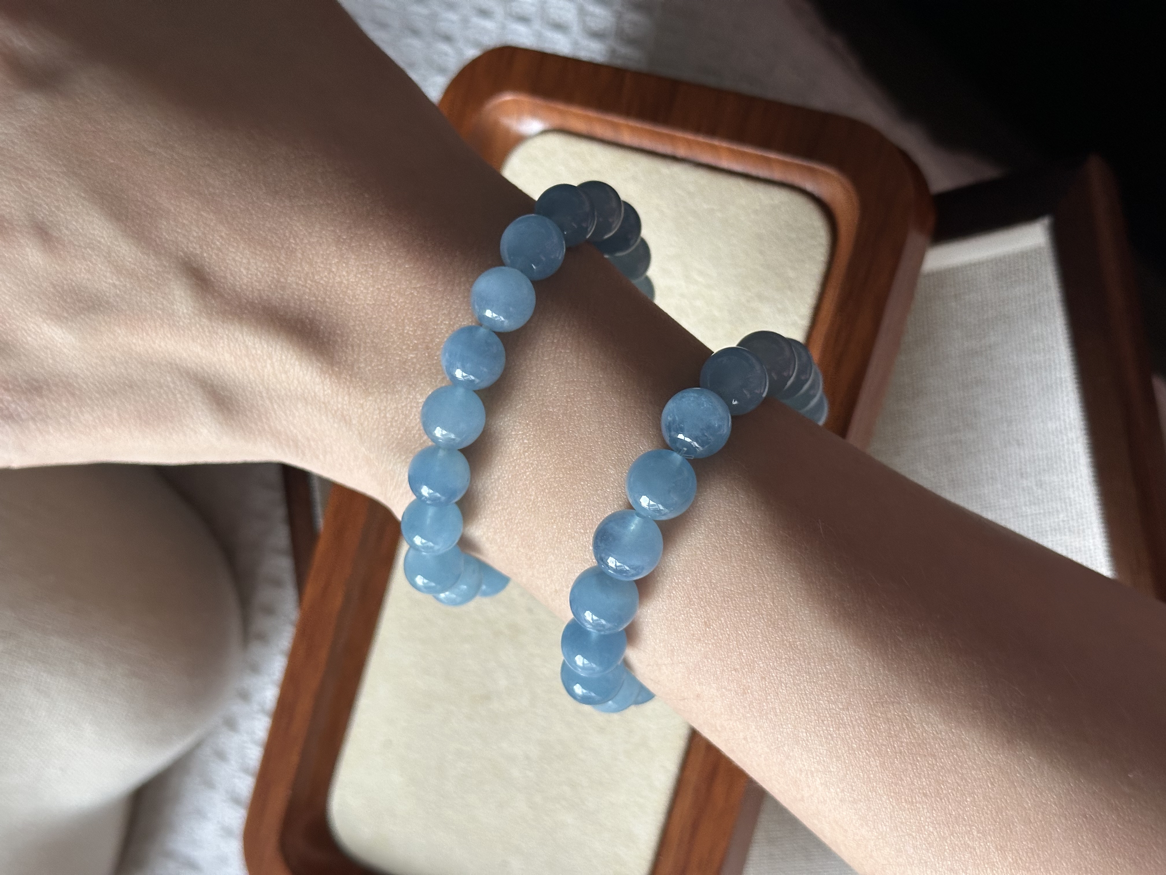 蓝天白云海蓝宝 ｜ Blue sky Aquamarine 9mm+