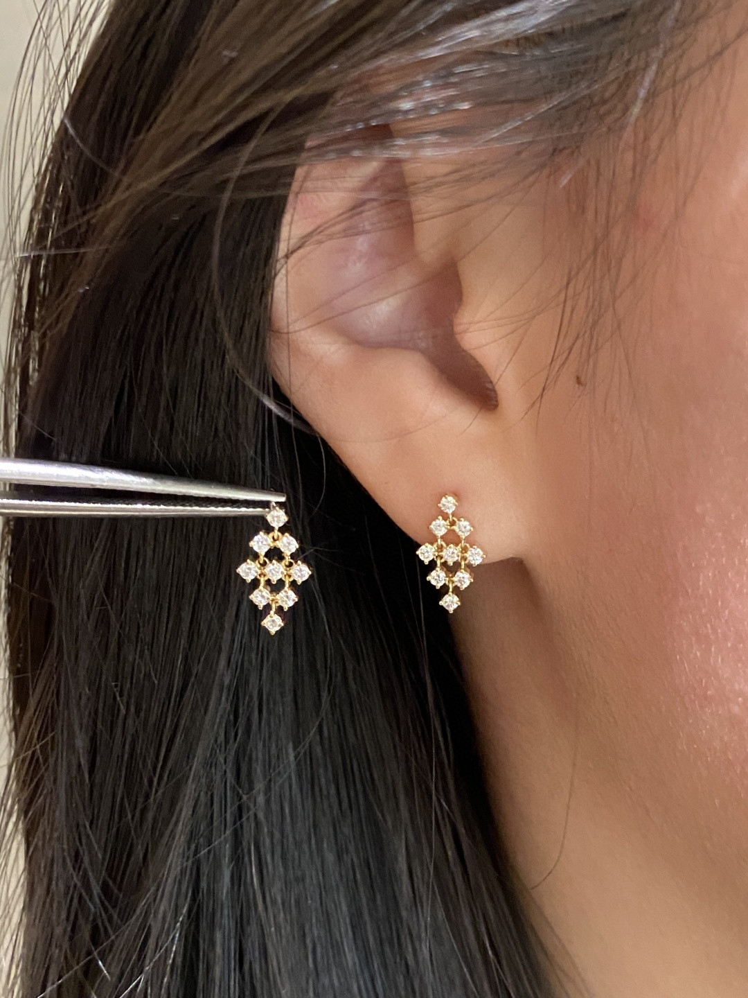 18K Diamond Earrings 