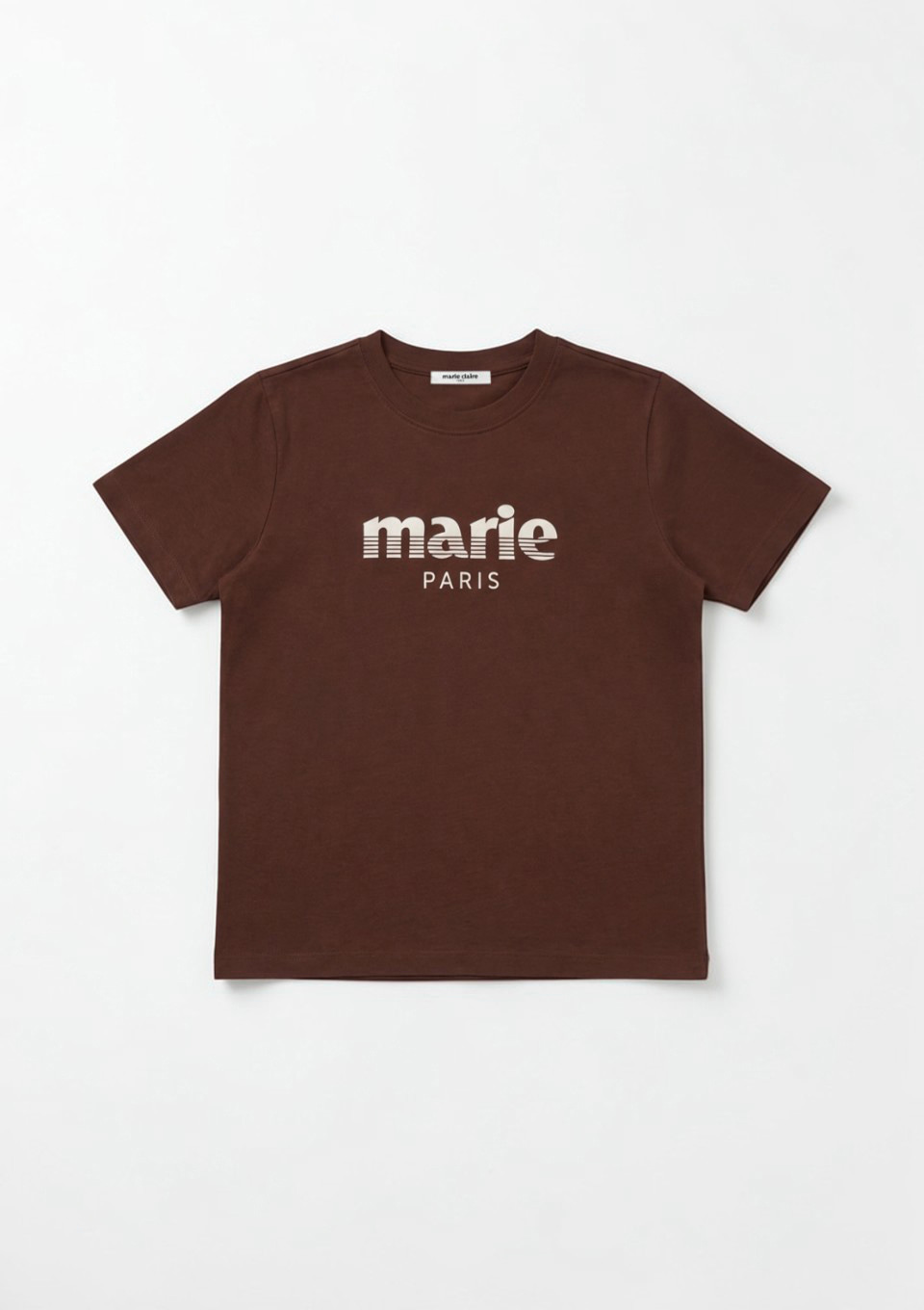Marie Claire Stripe Logo Tee