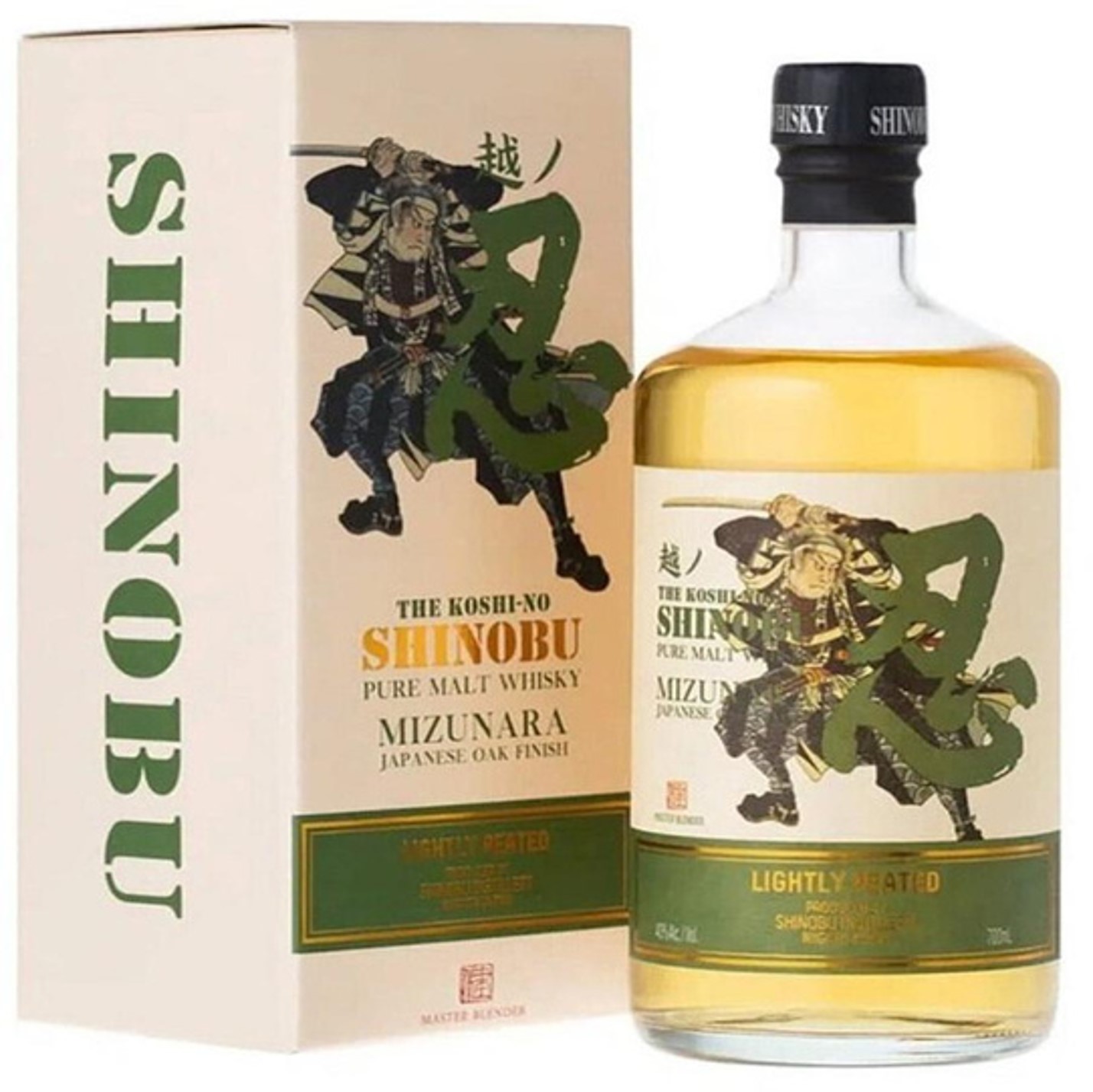 忍 水楢桶熟成輕泥煤純麥威士忌 SHINOBU LIGHTLY PEATED PURE MALT 43% 700ml