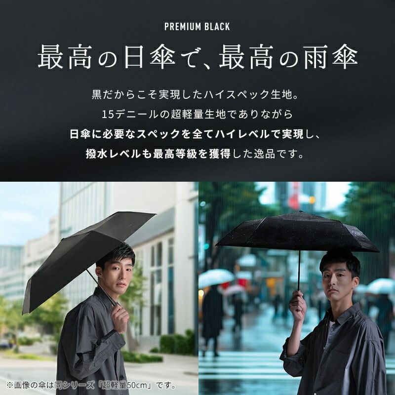 WPC GO-KOH SUPER AIR LIGHT 55CM FOLDING PARASOL/BLACK/GO007-900-102