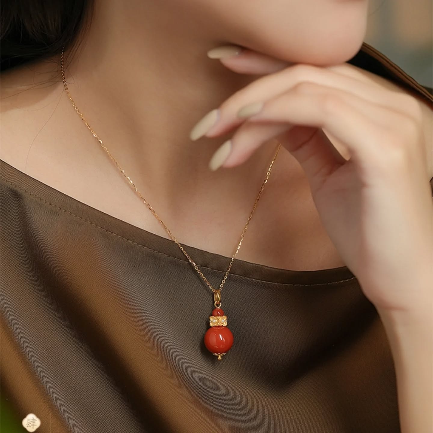 單顆南紅原子墜