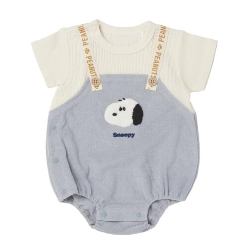 🇯🇵預訂 日本直送🇯🇵Snoopy史努比刺繡貼花吊帶短袖包屁衣