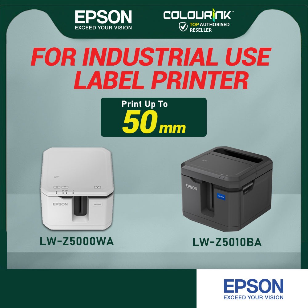 Epson LabelWorks LW-Z5010BA up to 50mm Bulk Roll Industrial Label Sticker LW-1000P PT-P900w PT-P950NW PT-H110 D210 H110
