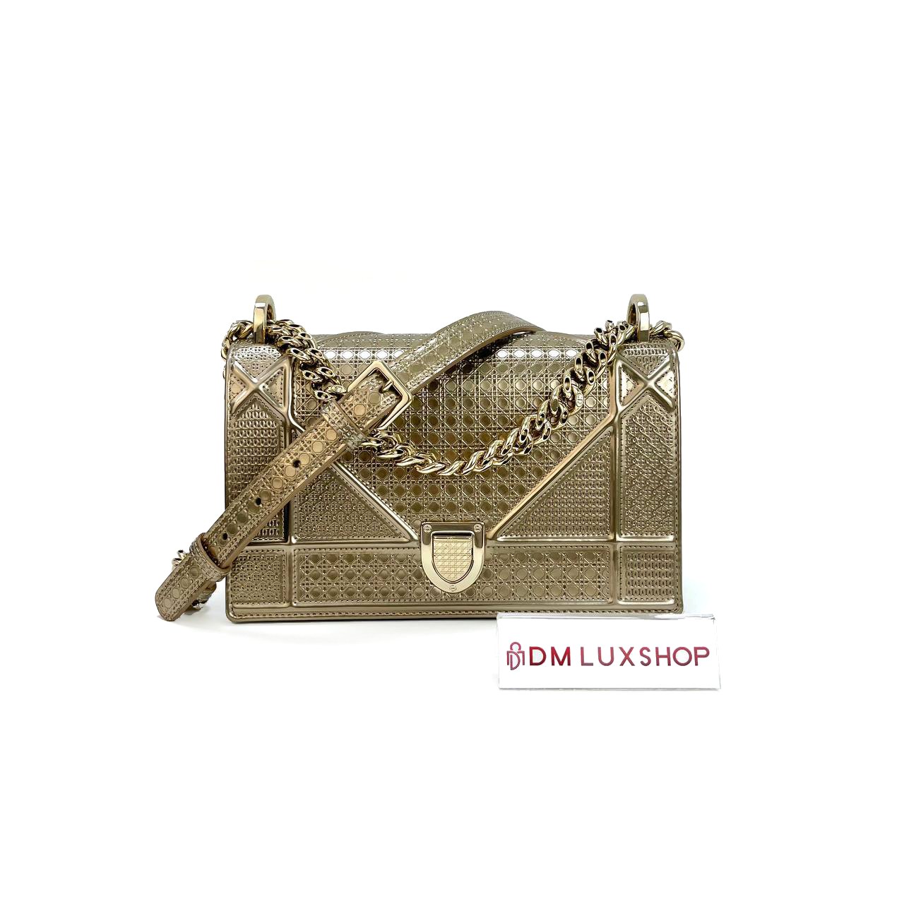 Dior Diorama Metallic Champagne Gold Small GHW