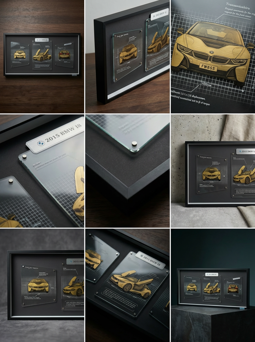 [客製化] 立體鍍金屬汽車掛畫 Heritage Edition