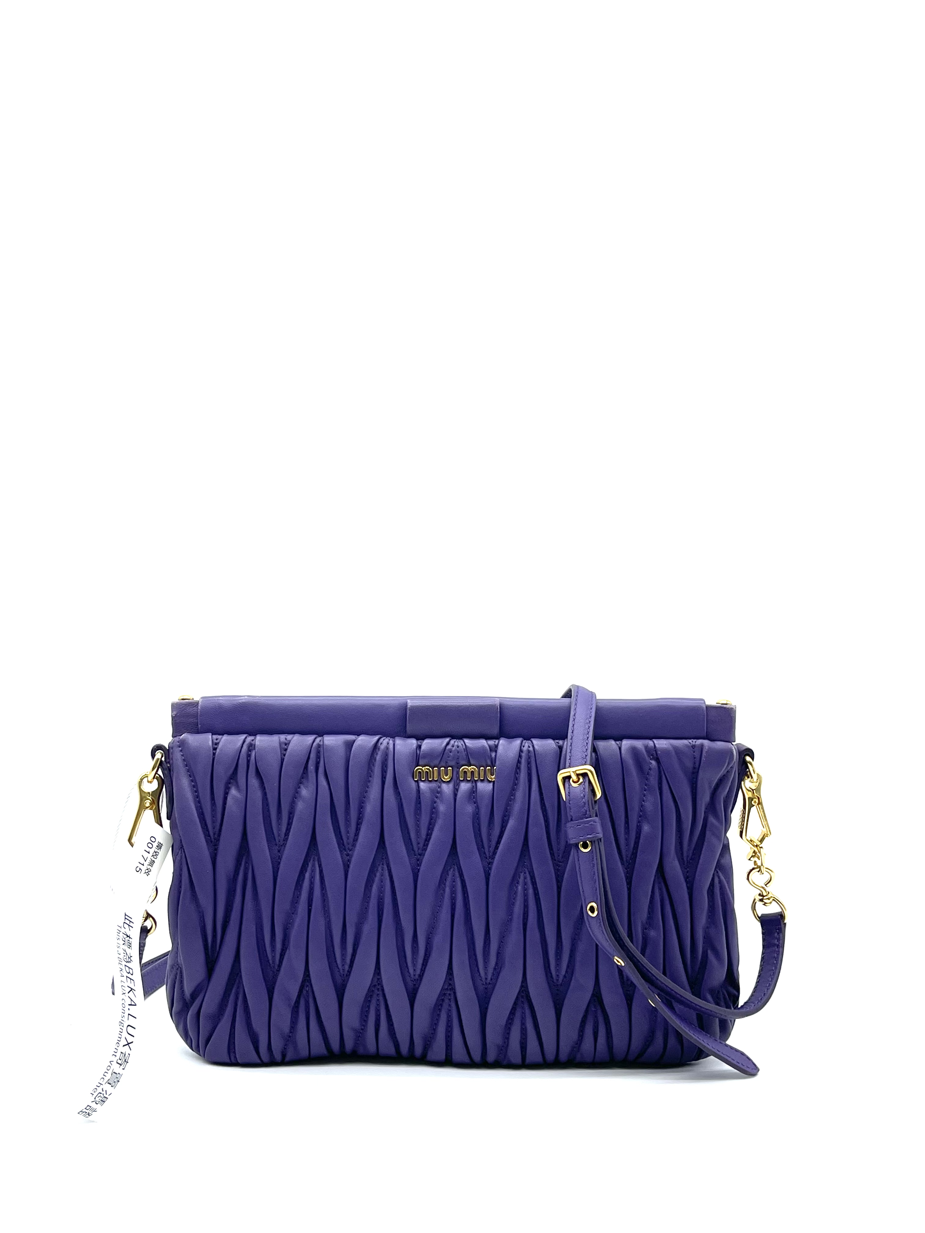 Pre-Owned MIU MIU Purple in Leather / Product Code: 26043012