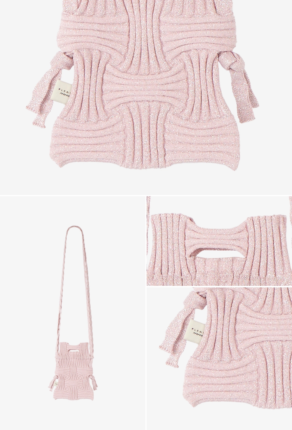 (2026新色) PLEATSMAMA 閃閃款迷你斜孭袋 Mini Cross Bow Bag Glitter (6色選擇)