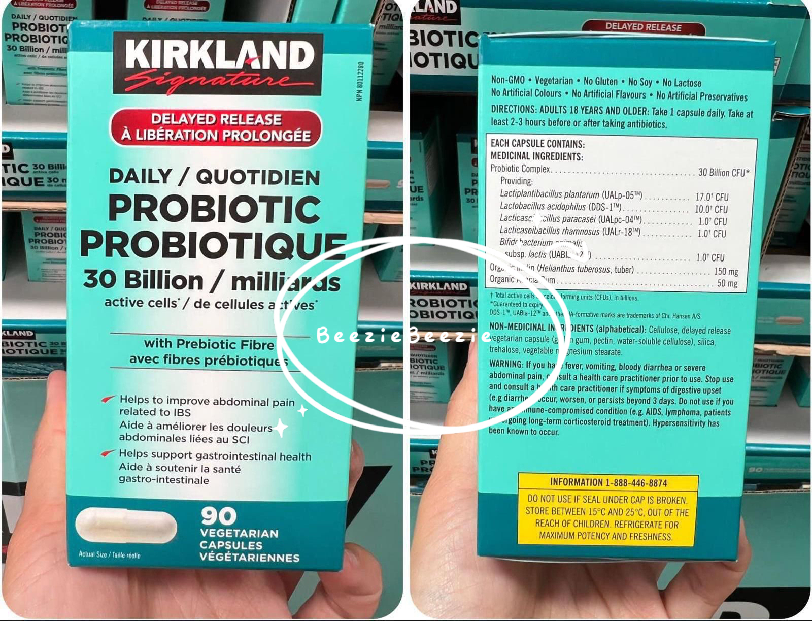 (預購 - 3月13號截單) Kirkland 300億益生菌 (90粒素食膠囊）