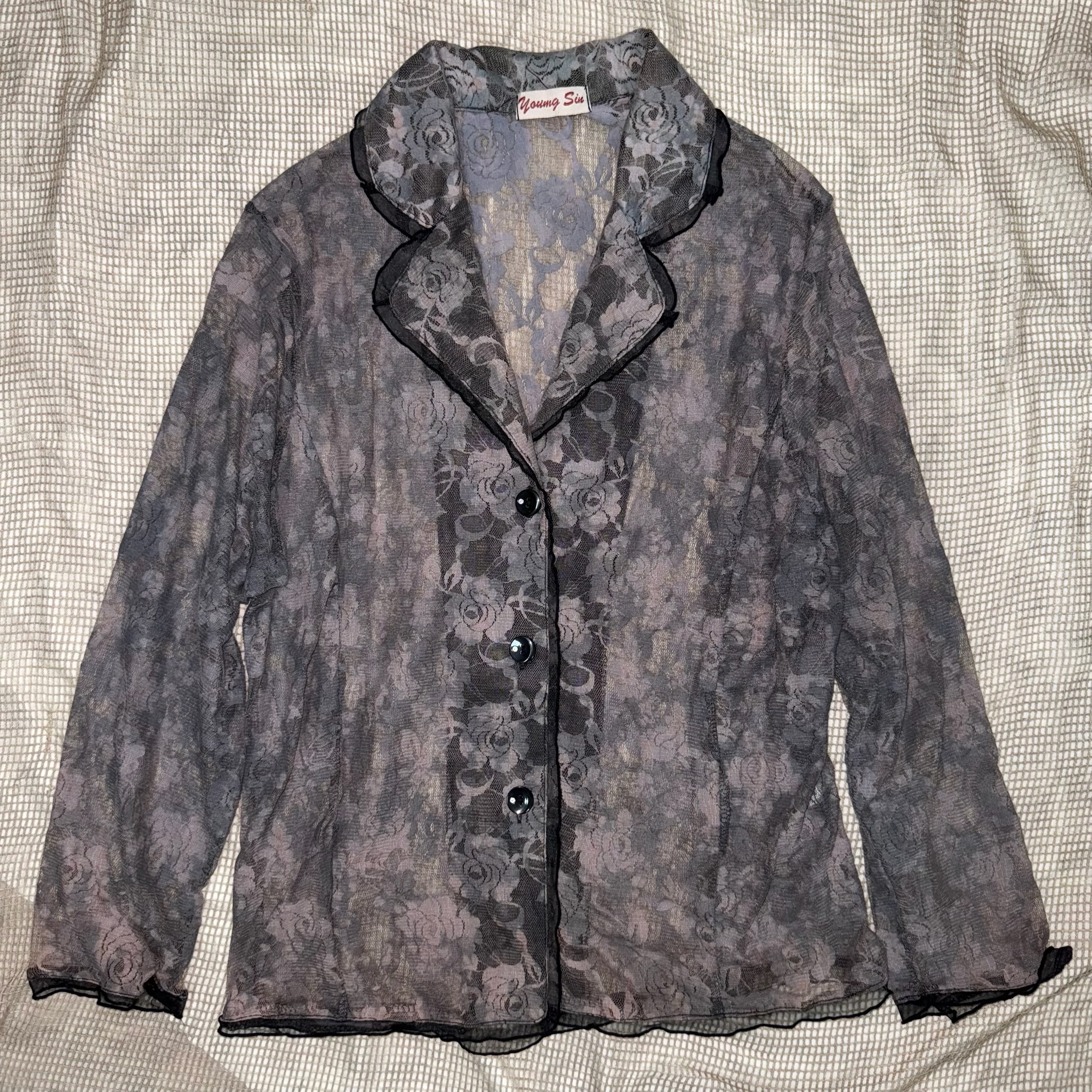 Vintage Rose Young Sin Lace Blazer